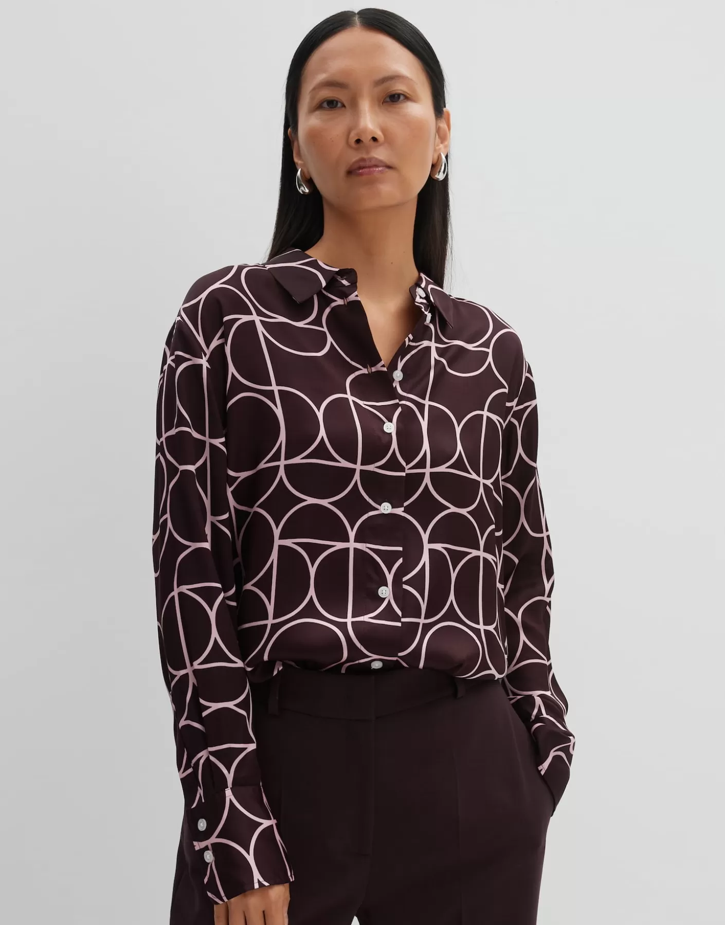 Chemisiers<OPUS Commander Blouse Avec Imprimé Zeline Rouge En Ligne plum