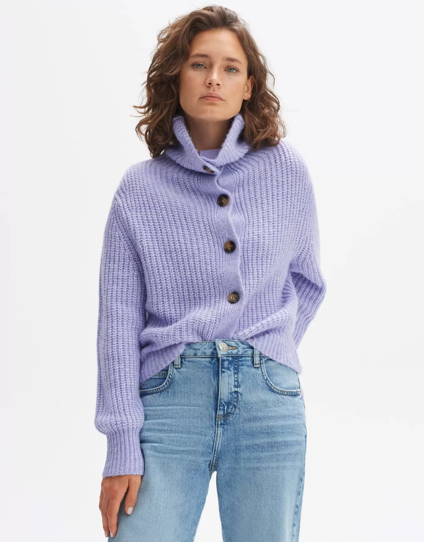 Maille<OPUS Commander Cardigan En Tricot épais Dokuli Pourpre En Ligne soft viola