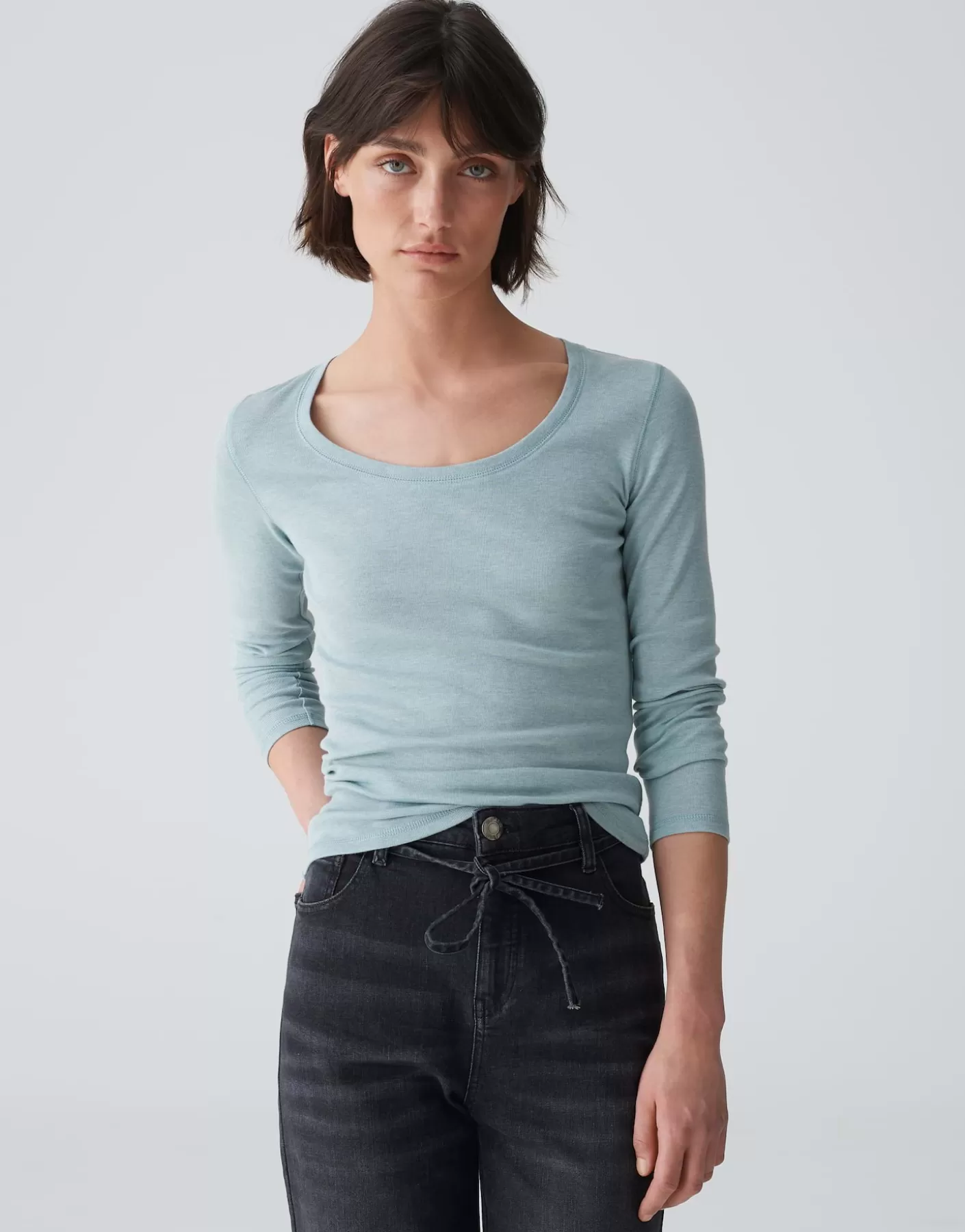 Basics | Chemises<OPUS Commander Chemise à Manches Longues Sorana Bleu En Ligne glacier blue