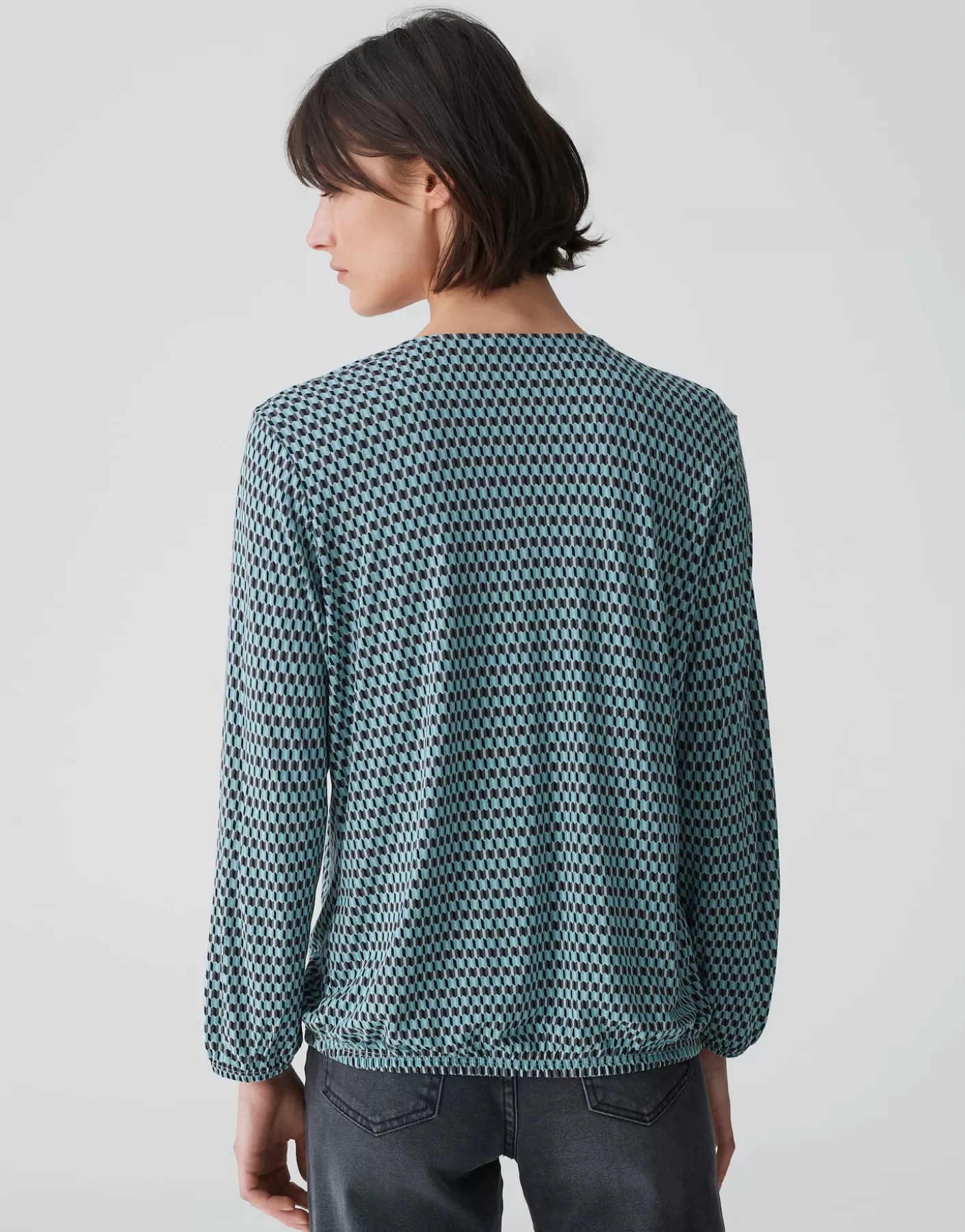 Chemises<OPUS Commander Chemise Avec Col En V Sannah Tradition Bleu En Ligne glacier blue