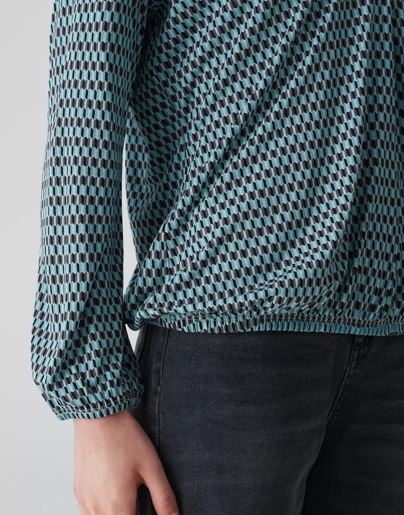 Chemises<OPUS Commander Chemise Avec Col En V Sannah Tradition Bleu En Ligne glacier blue