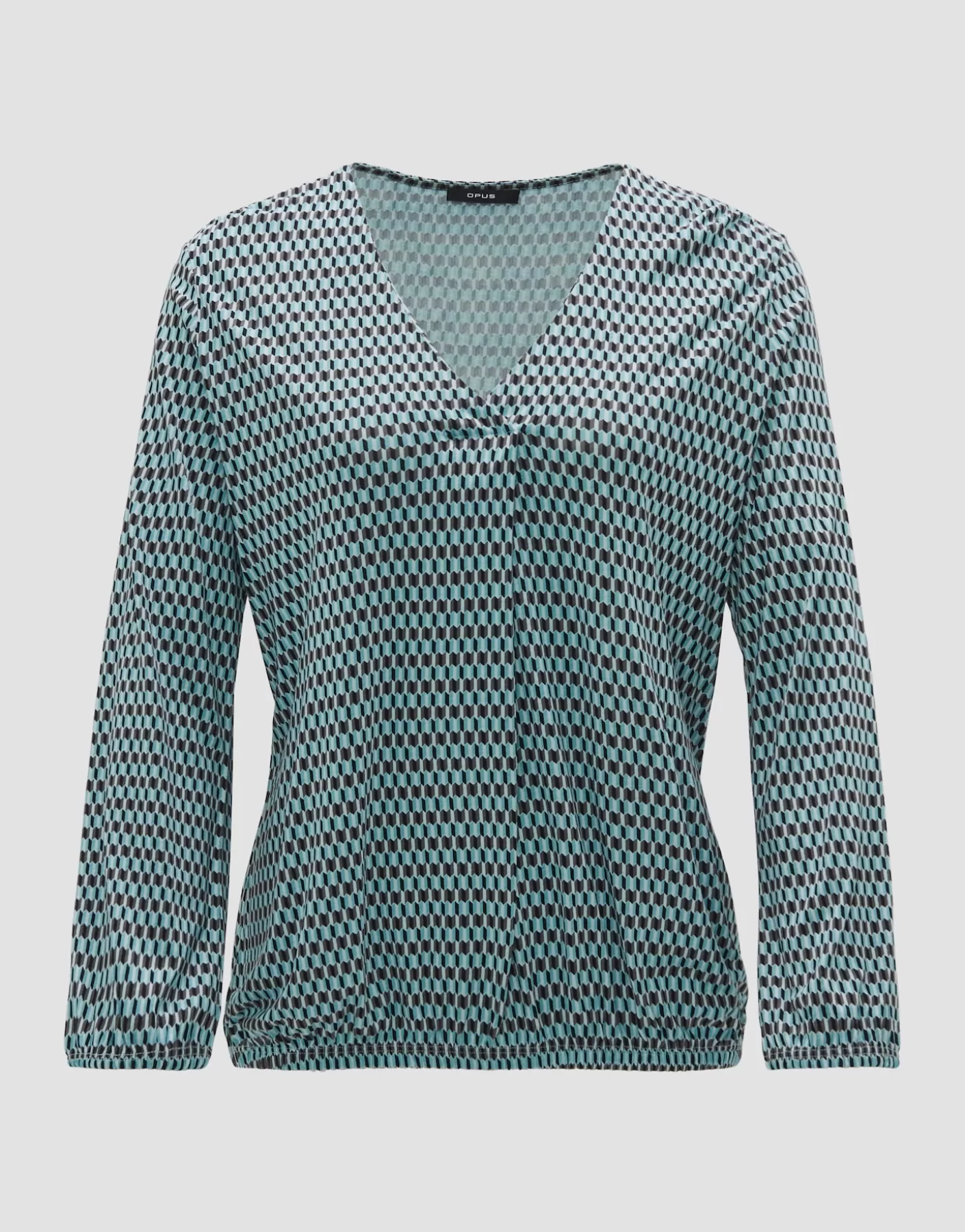 Chemises<OPUS Commander Chemise Avec Col En V Sannah Tradition Bleu En Ligne glacier blue