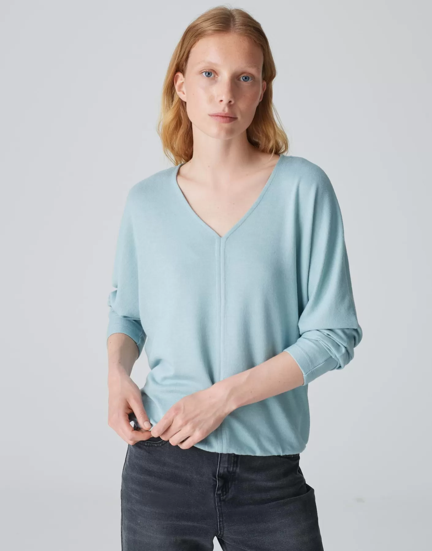 Chemises<OPUS Commander Chemise Avec Col En V Silomon Bleu En Ligne glacier blue