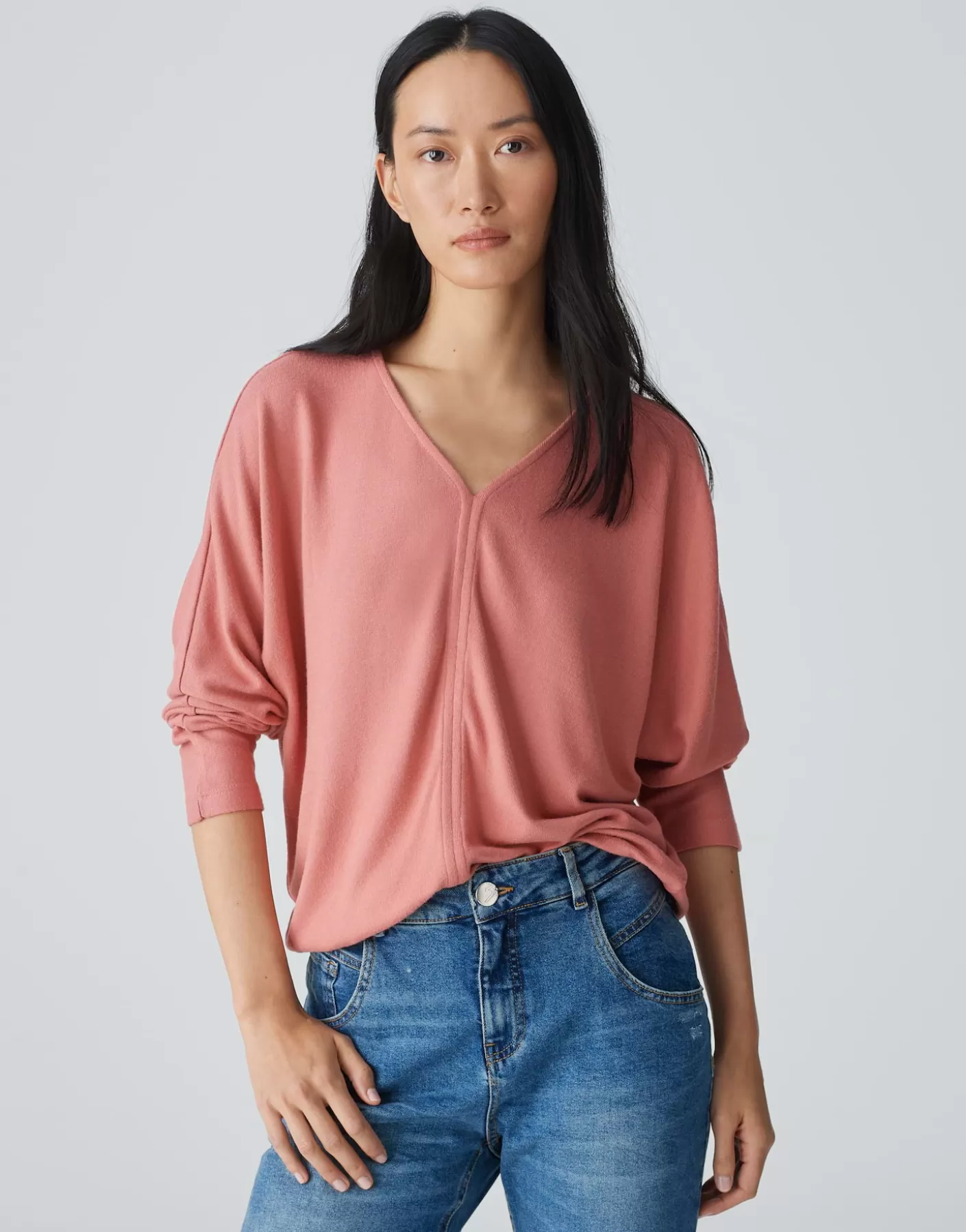 Chemises<OPUS Commander Chemise Avec Col En V Silomon Rose En Ligne mellow rose