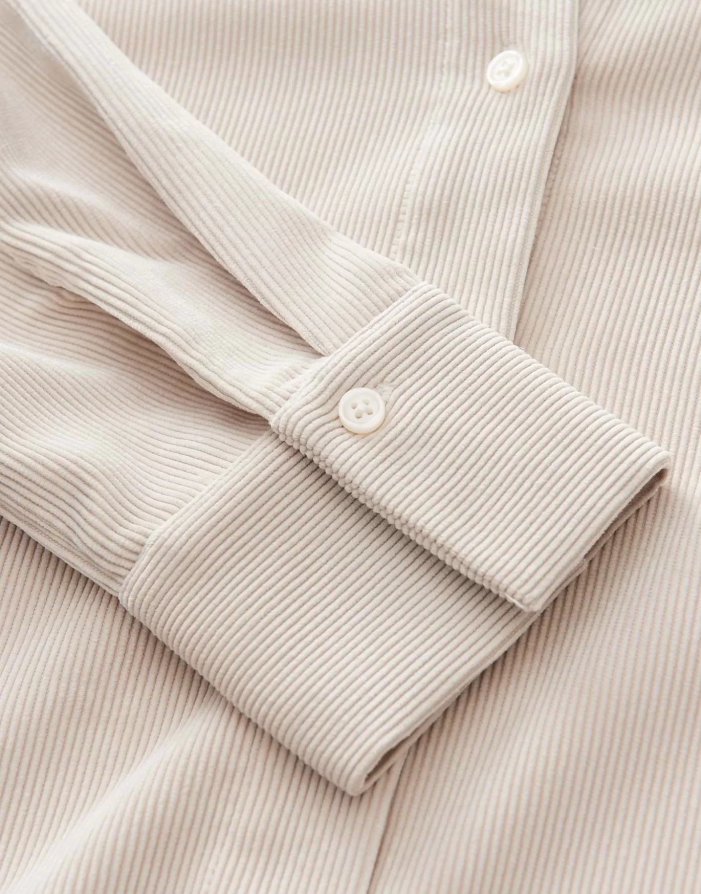 Chemisiers<OPUS Commander Chemisier En Velours Côtelé Zortney Detail Beige En Ligne mellow mélange
