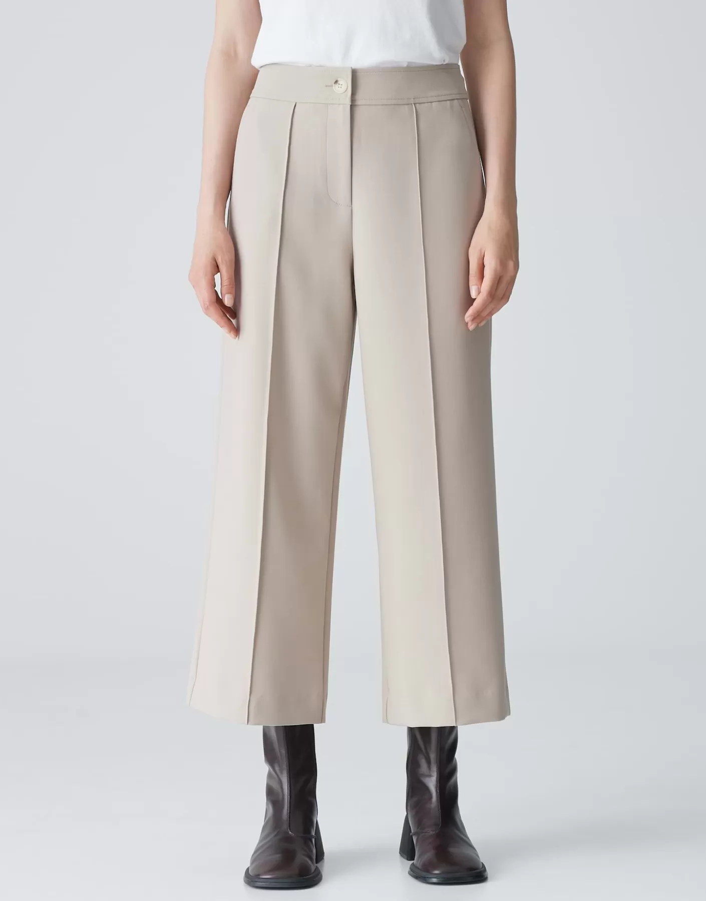 Pantalons<OPUS Commander Culotte Malino Beige En Ligne macadamia