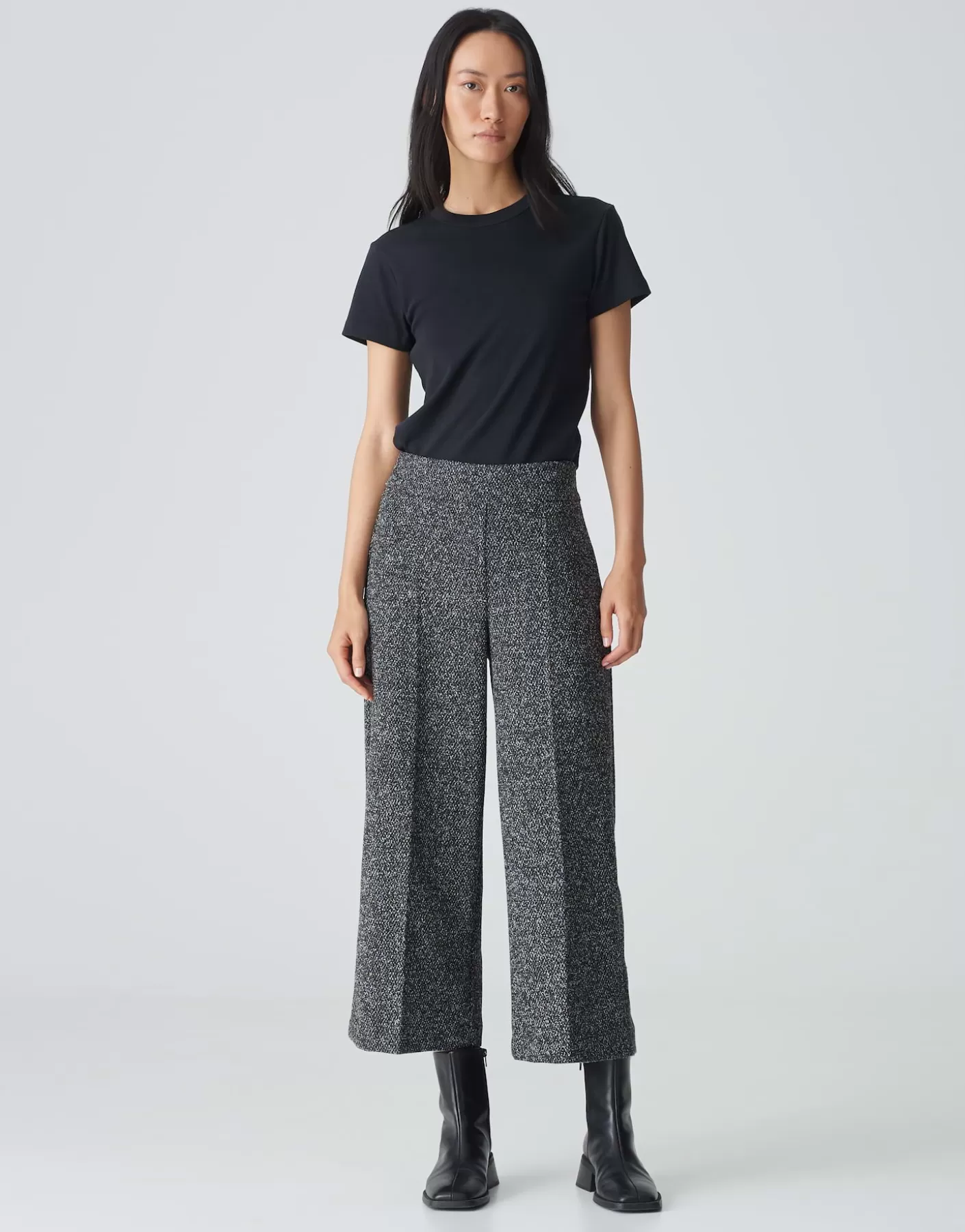 Pantalons | Meilleures Ventes<OPUS Commander Culotte Misha Boucle Noir En Ligne black