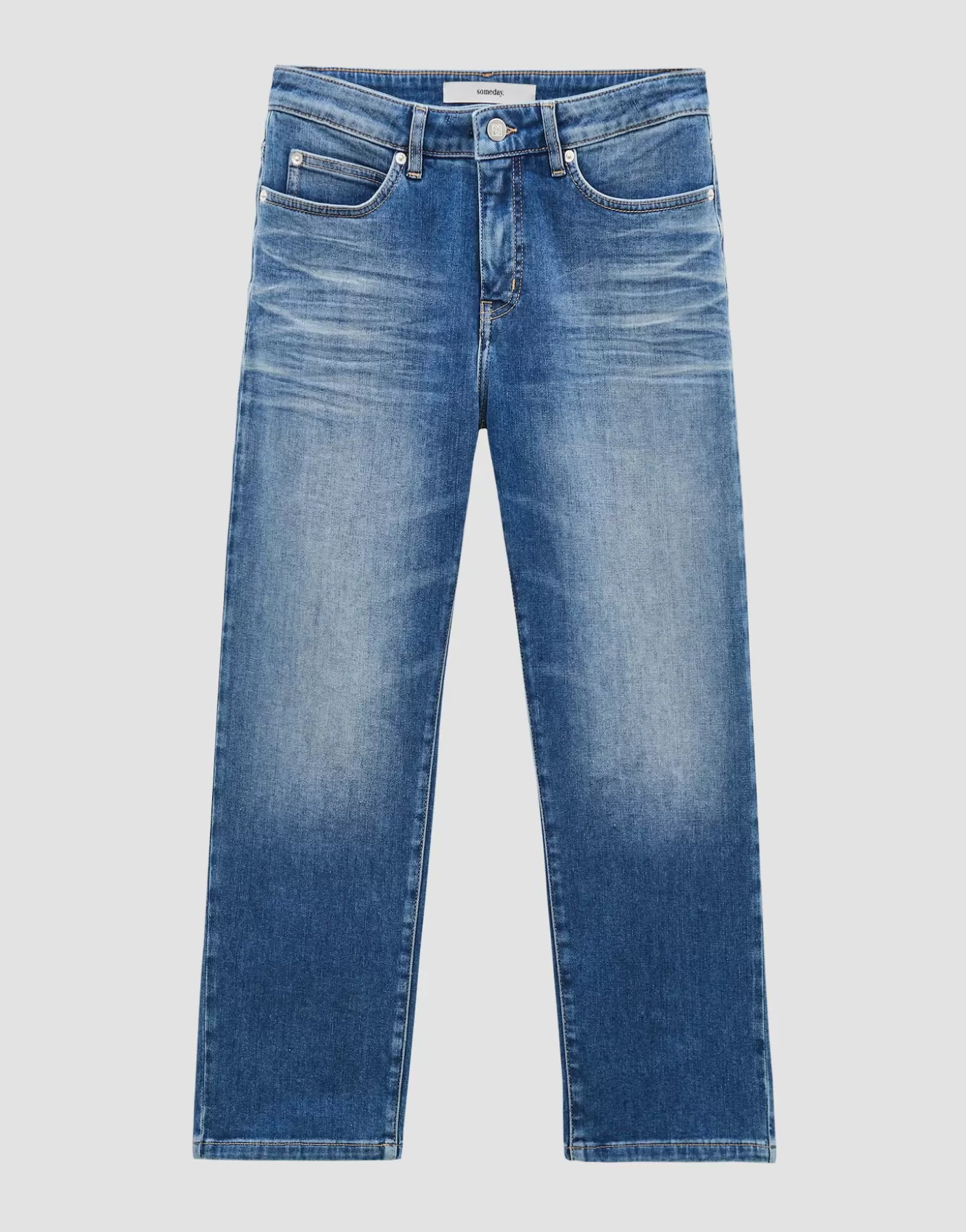 Jeans<OPUS Commander Jean Court Et Décontracté Corah Iconic Bleu En Ligne mid dusty blue
