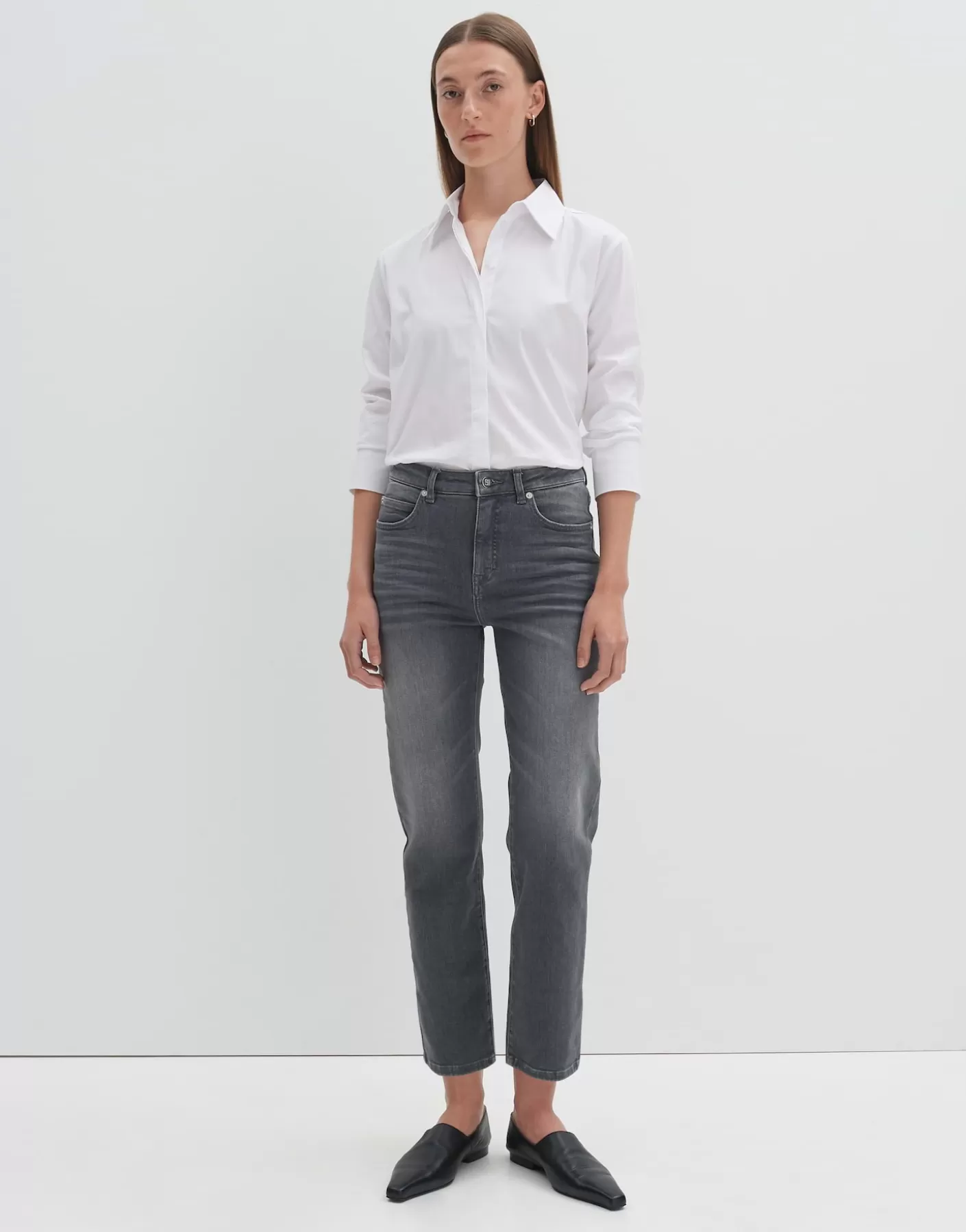 Jeans | Meilleures Ventes<OPUS Commander Jean Court Et Décontracté Corah Iconic Gris En Ligne mid stone grey