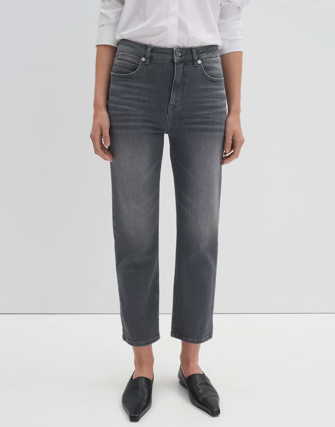 Jeans | Meilleures Ventes<OPUS Commander Jean Court Et Décontracté Corah Iconic Gris En Ligne mid stone grey