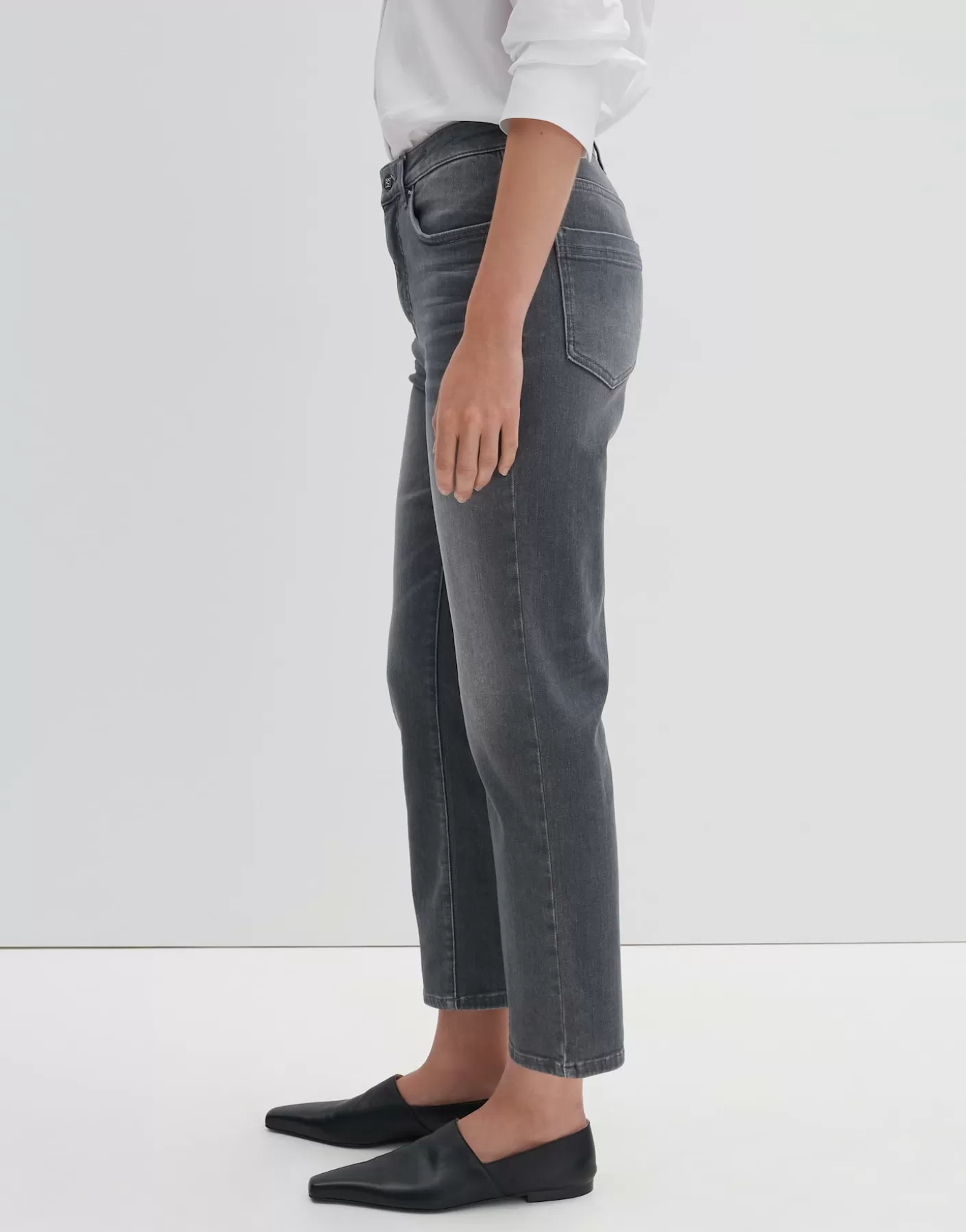 Jeans | Meilleures Ventes<OPUS Commander Jean Court Et Décontracté Corah Iconic Gris En Ligne mid stone grey