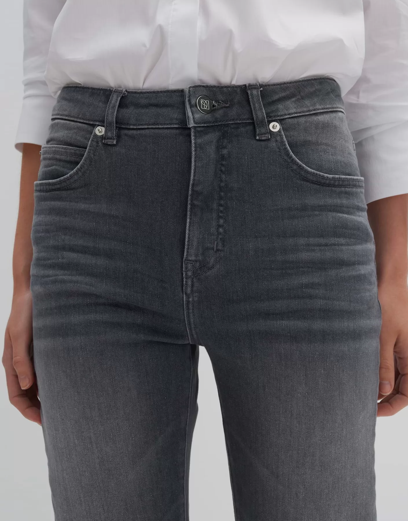Jeans | Meilleures Ventes<OPUS Commander Jean Court Et Décontracté Corah Iconic Gris En Ligne mid stone grey