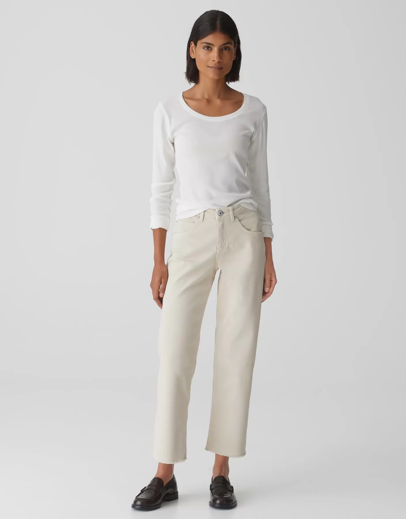 Jeans<OPUS Commander Jean Croisé Large Momito Color Beige En Ligne natural glaze