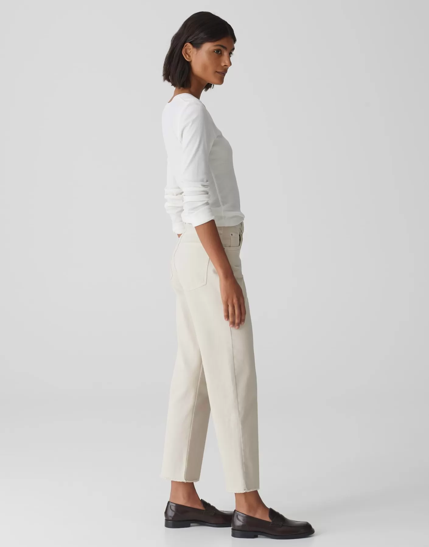 Jeans<OPUS Commander Jean Croisé Large Momito Color Beige En Ligne natural glaze