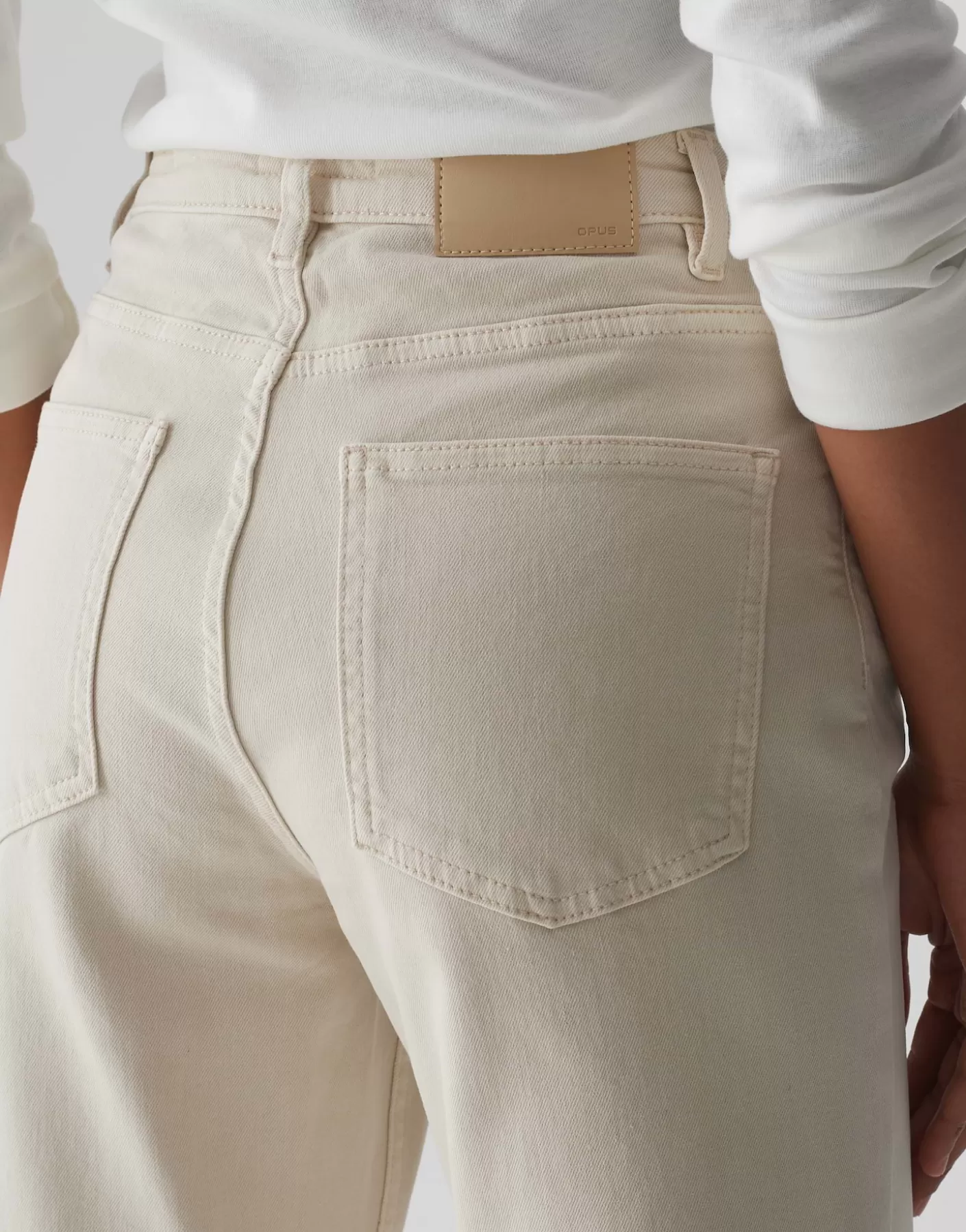 Jeans<OPUS Commander Jean Croisé Large Momito Color Beige En Ligne natural glaze