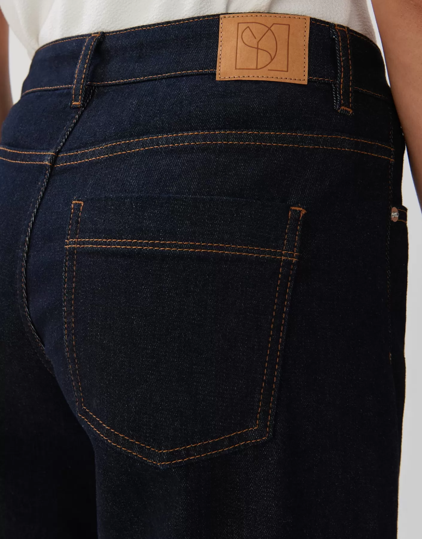Jeans<OPUS Commander Jean Large Croisé Cellma Turn Up Bleu En Ligne dark rinsed blue
