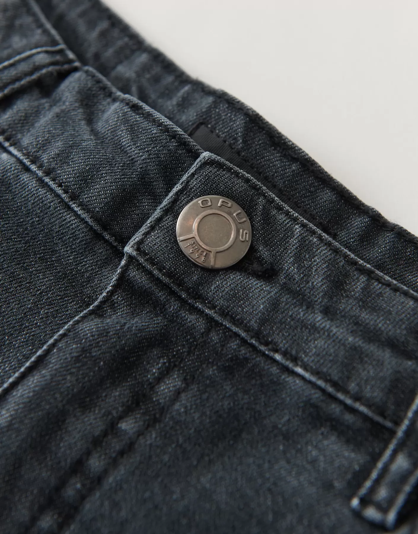 Jeans<OPUS Commander Jeans à Jambe Large Marli Turn Up Gris En Ligne soft authentic grey