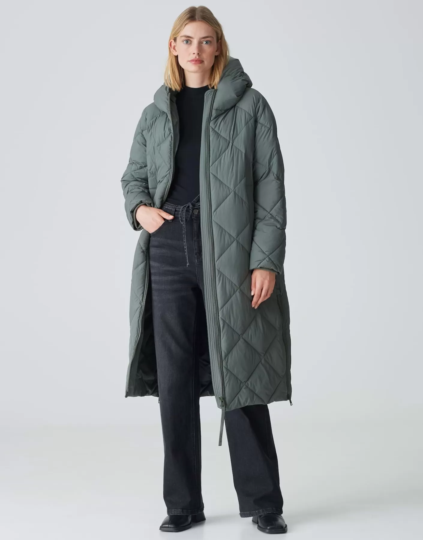 Vestes / Manteaux<OPUS Commander Manteau Matelassé Hubine Fresh Vert En Ligne dark sage