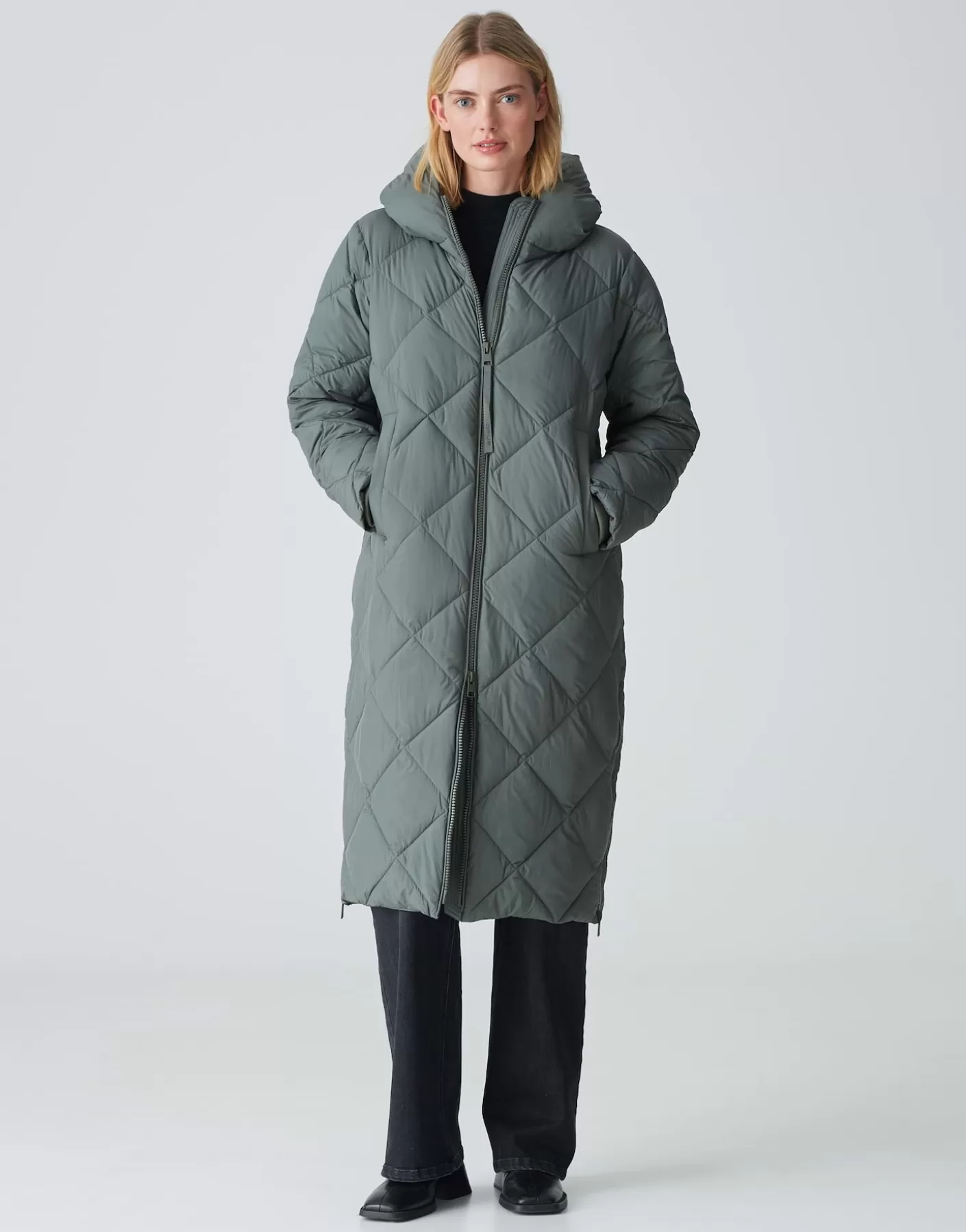 Vestes / Manteaux<OPUS Commander Manteau Matelassé Hubine Fresh Vert En Ligne dark sage