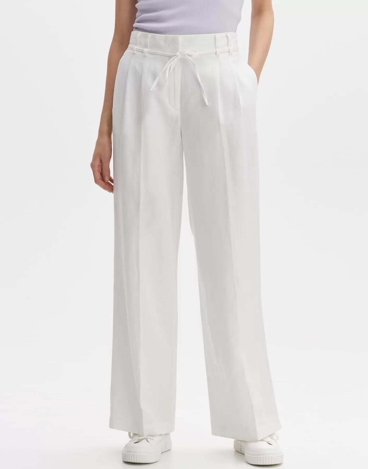 Pantalons<OPUS Commander Pantalon à Plis Milis Breeze Blanc En Ligne white