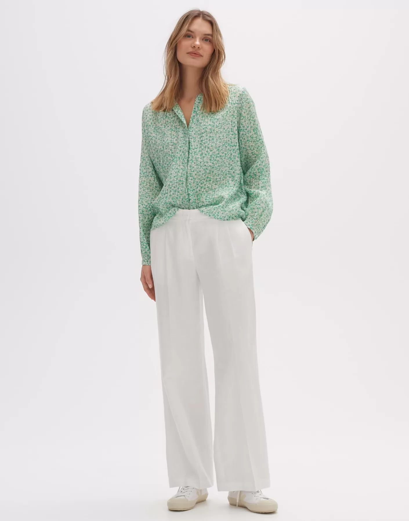 Pantalons<OPUS Commander Pantalon En Lin Milis Blanc En Ligne white