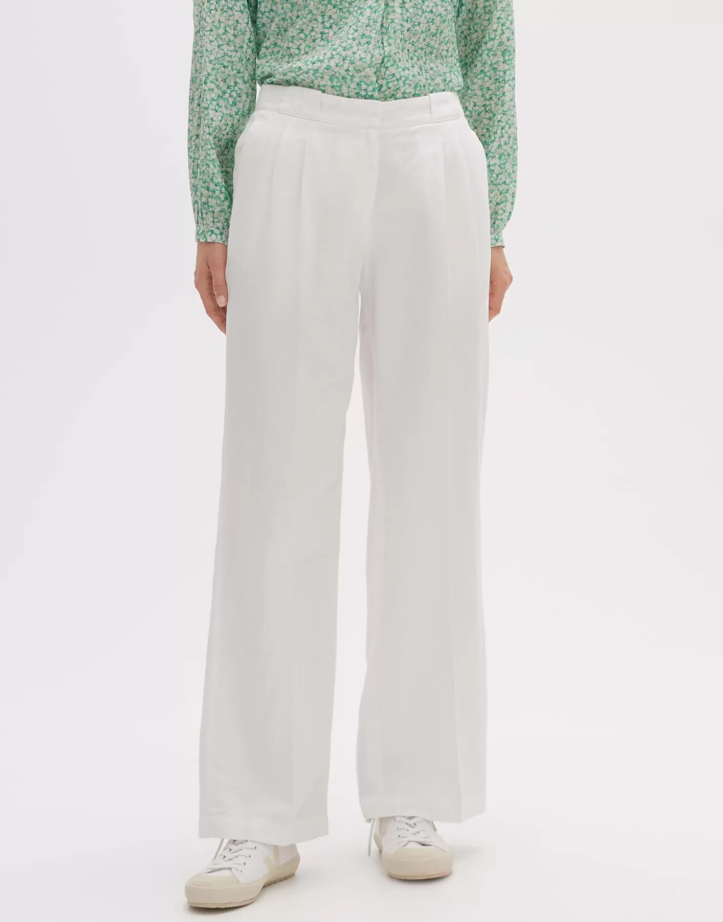 Pantalons<OPUS Commander Pantalon En Lin Milis Blanc En Ligne white