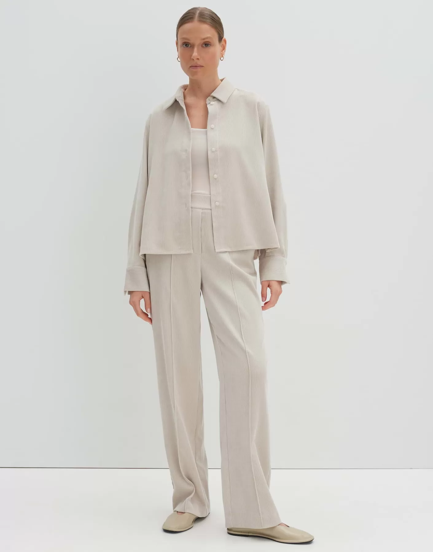 Pantalons<OPUS Commander Pantalon En Velours Côtelé Cenya Corduroy Beige En Ligne mellow mélange