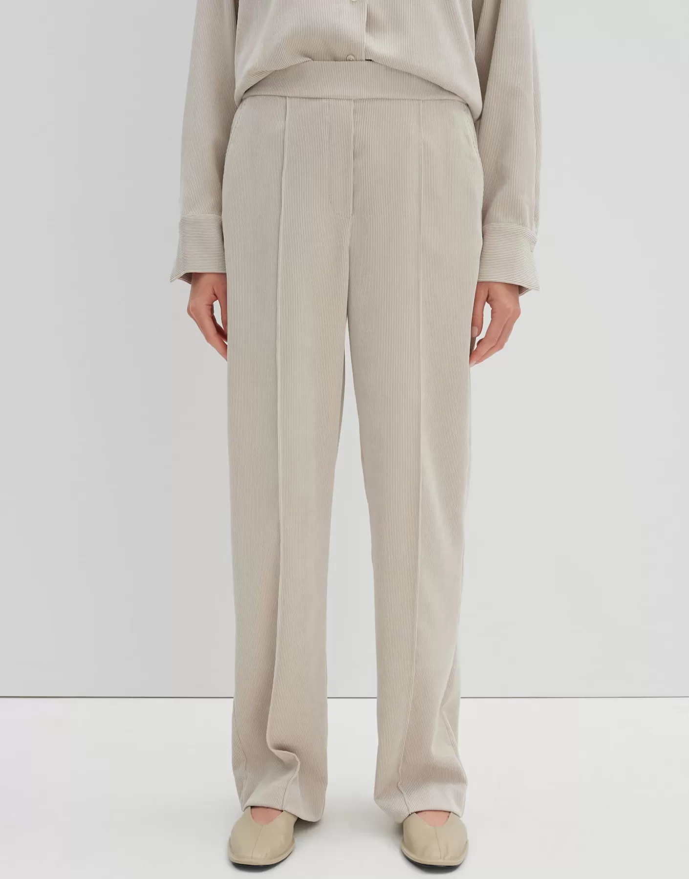 Pantalons<OPUS Commander Pantalon En Velours Côtelé Cenya Corduroy Beige En Ligne mellow mélange