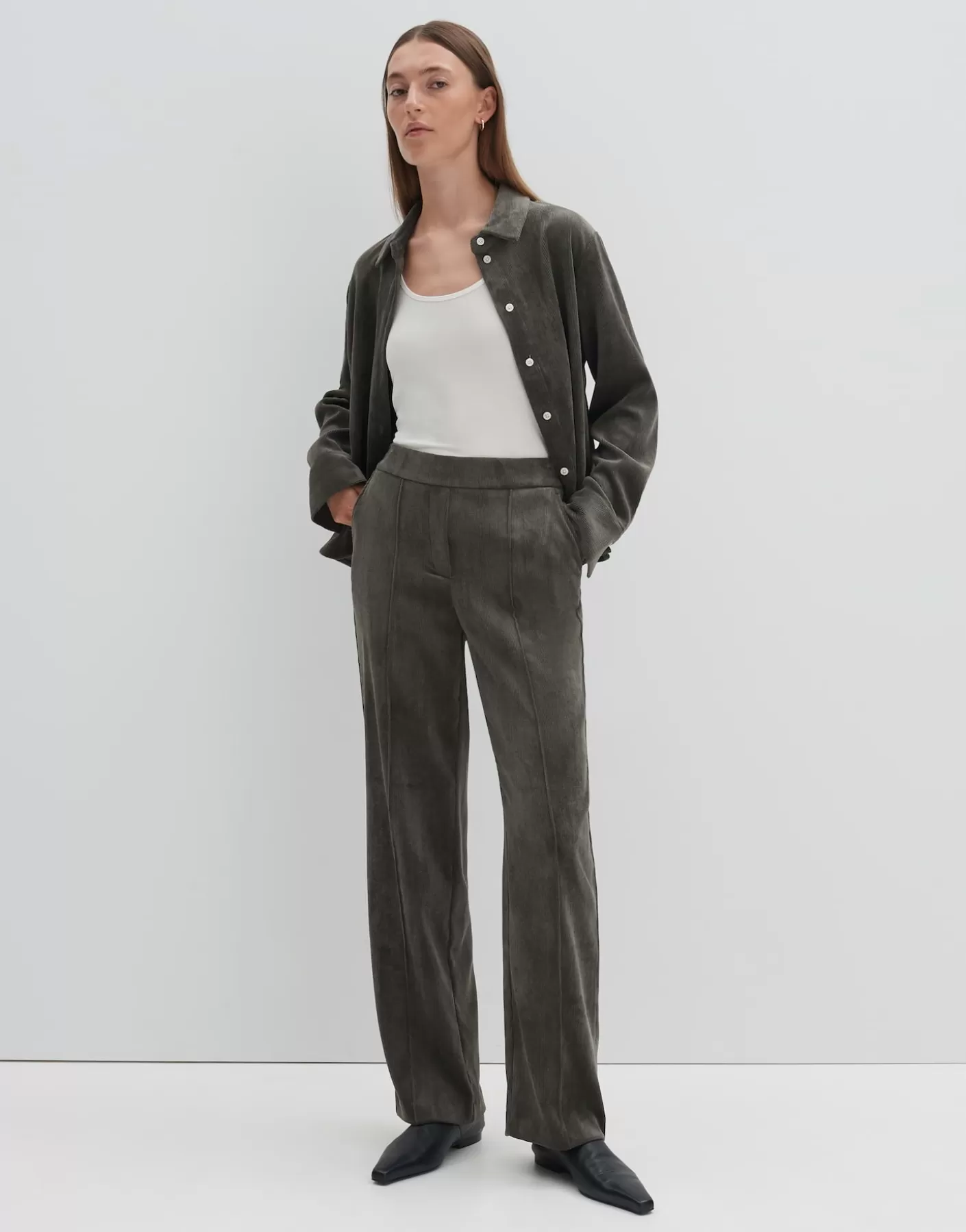 Pantalons | Meilleures Ventes<OPUS Commander Pantalon En Velours Côtelé Cenya Corduroy Vert En Ligne deep green