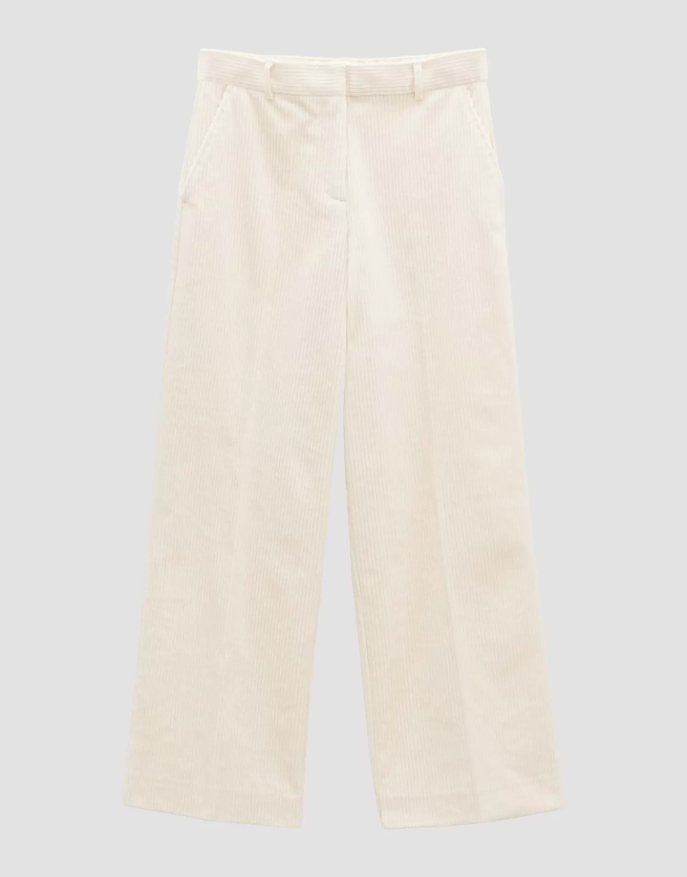 Pantalons<OPUS Commander Pantalon En Velours Côtelé Cisilia Corduroy Blanc En Ligne soft cream