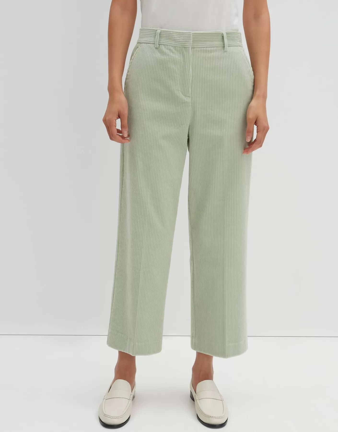 Pantalons<OPUS Commander Pantalon En Velours Côtelé Cisilia Corduroy Vert En Ligne pale jade