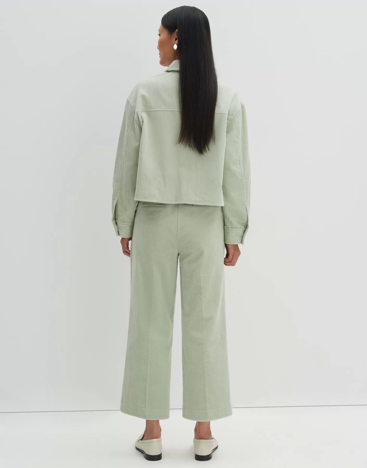 Pantalons<OPUS Commander Pantalon En Velours Côtelé Cisilia Corduroy Vert En Ligne pale jade