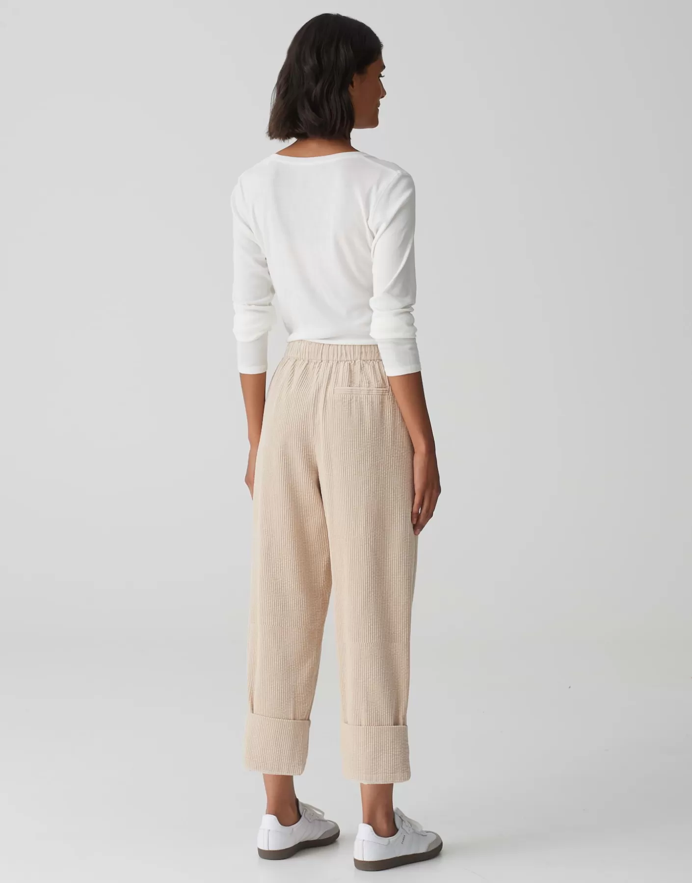 Pantalons<OPUS Commander Pantalon En Velours Côtelé Malpi Cargo Beige En Ligne macadamia