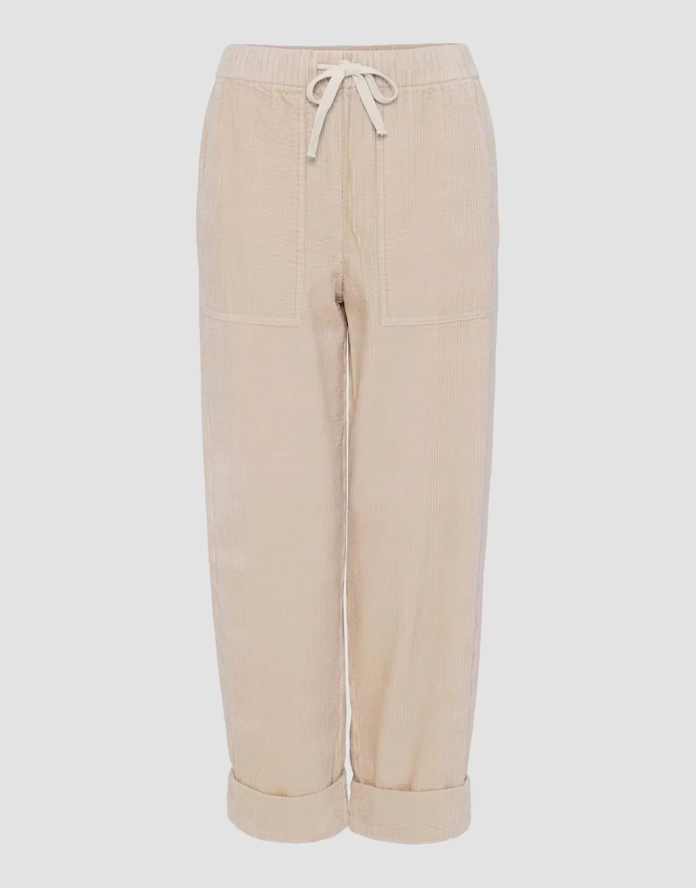 Pantalons<OPUS Commander Pantalon En Velours Côtelé Malpi Cargo Beige En Ligne macadamia