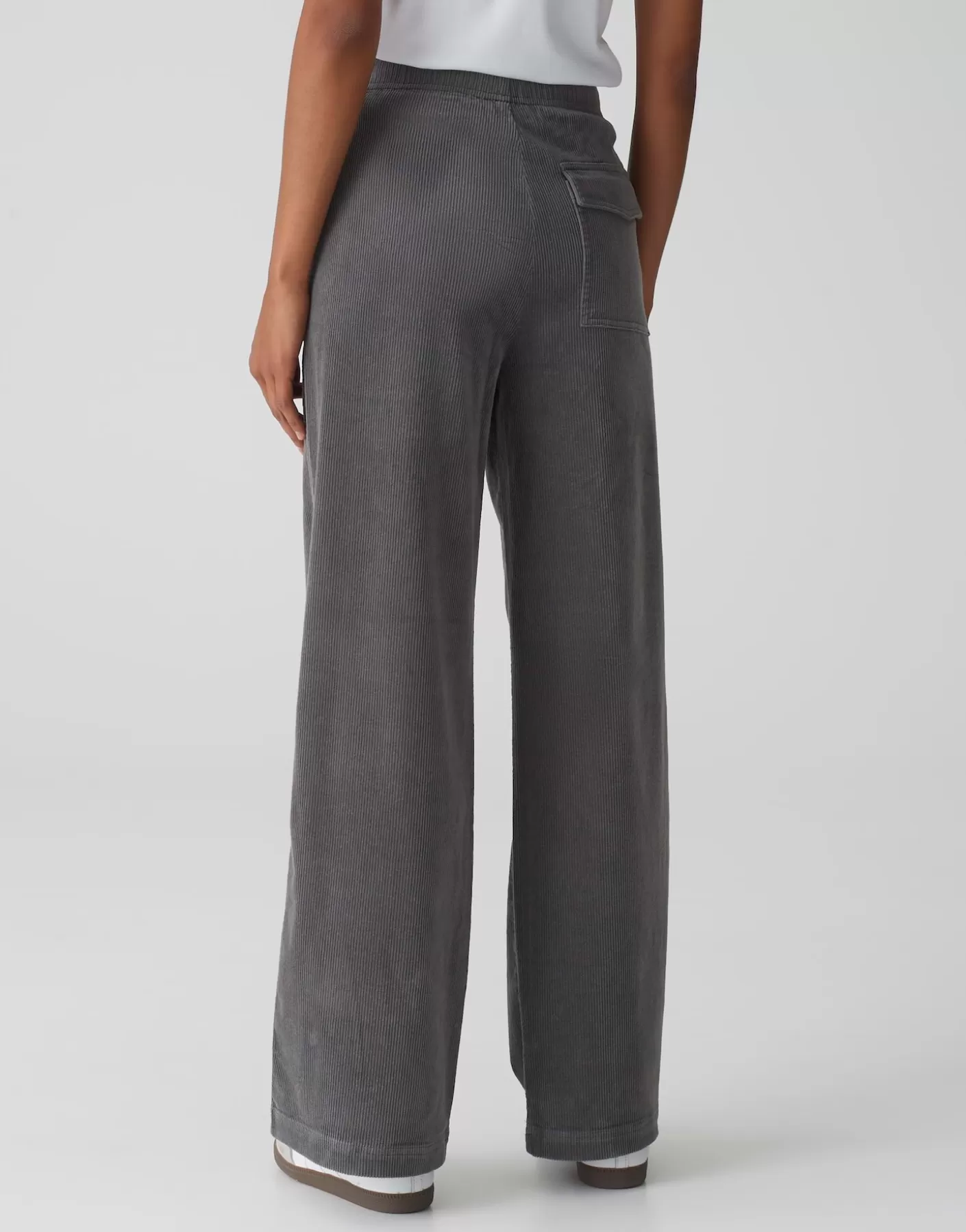 Pantalons | Meilleures Ventes<OPUS Commander Pantalon En Velours Côtelé Mileni Track Gris En Ligne graphite glaze