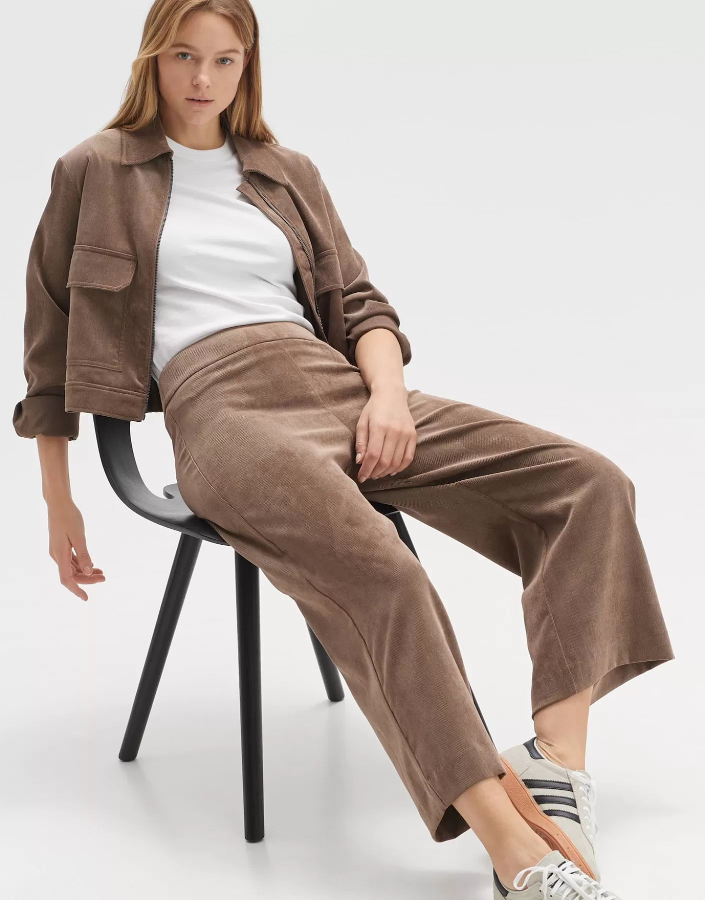 Pantalons<OPUS Commander Pantalon En Velours Côtelé Misha Babycord Marron En Ligne cocoa