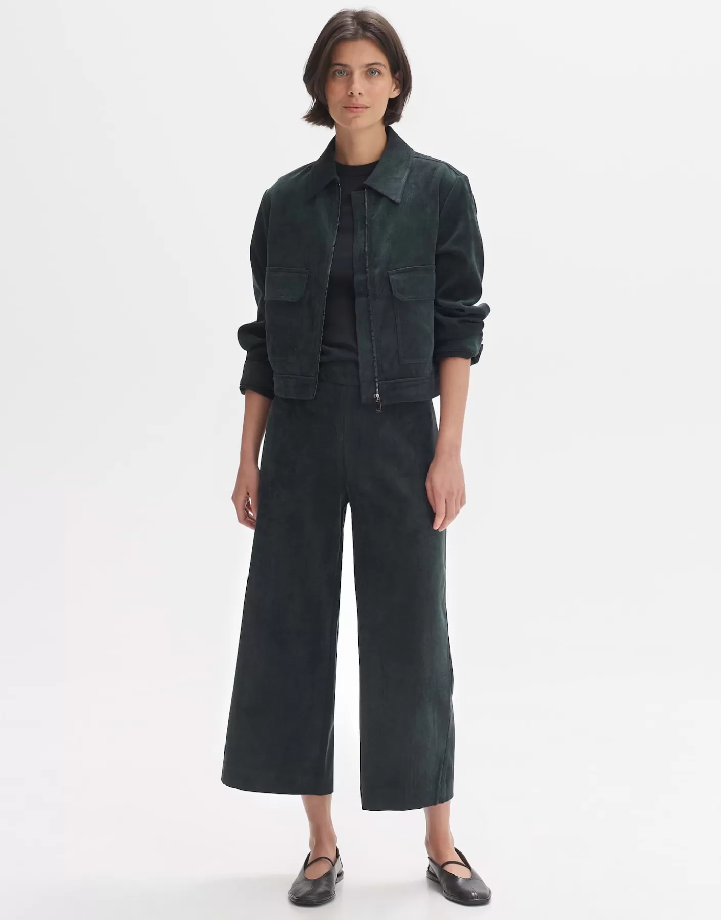 Pantalons<OPUS Commander Pantalon En Velours Côtelé Misha Babycord Vert En Ligne emerald