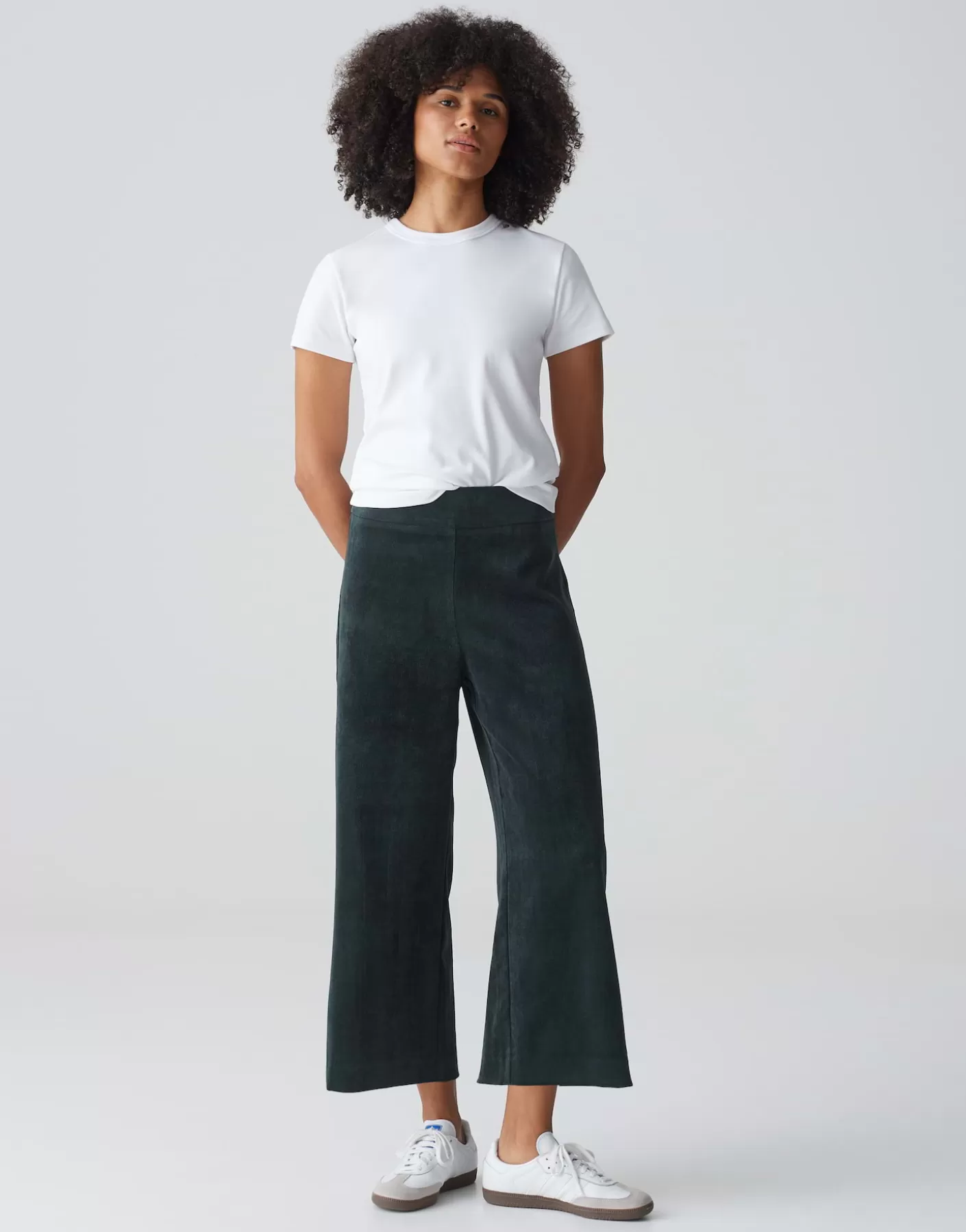 Pantalons<OPUS Commander Pantalon En Velours Côtelé Misha Babycord Vert En Ligne emerald