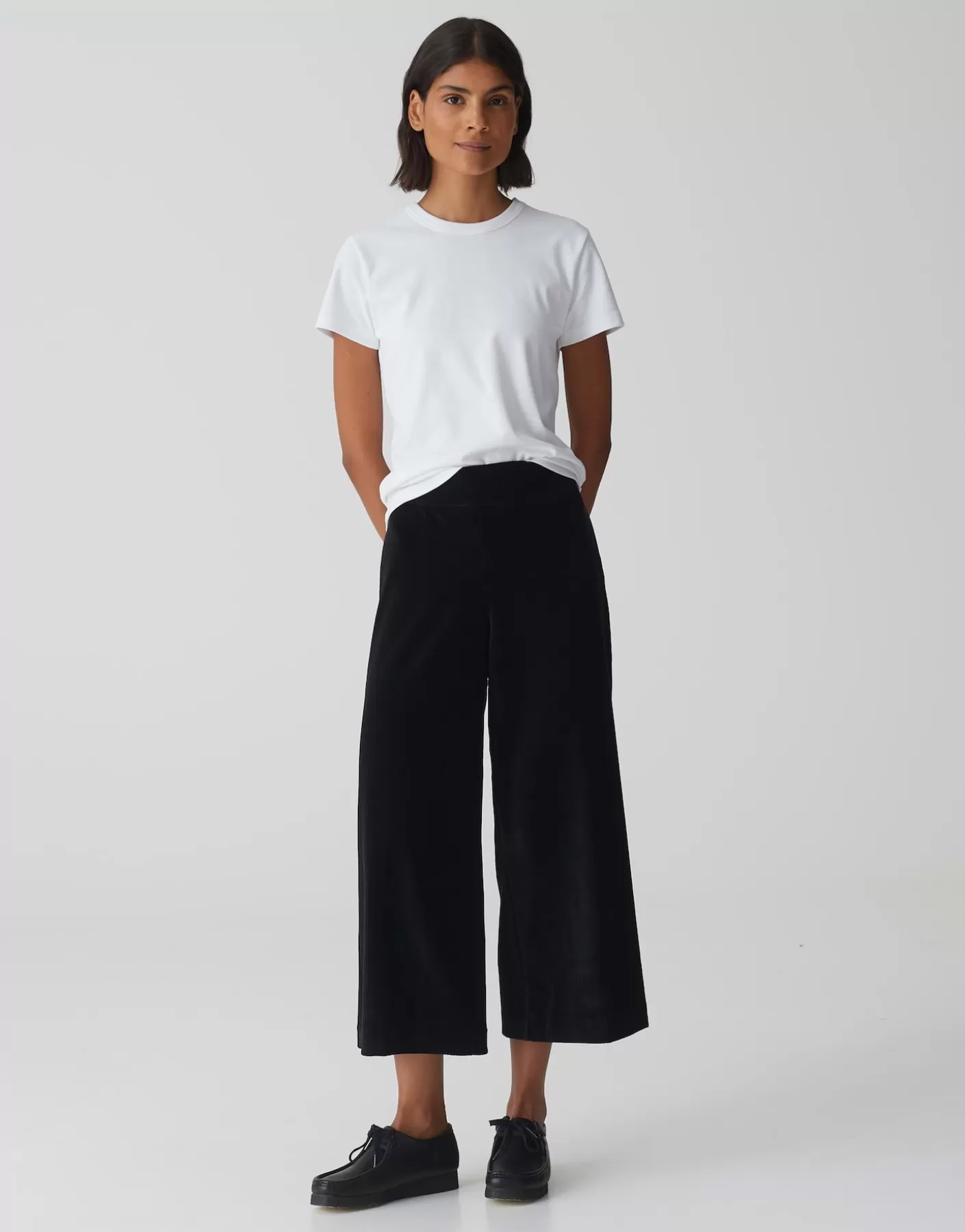 Pantalons<OPUS Commander Pantalon En Velours Côtelé Misha Corduroy Noir En Ligne black