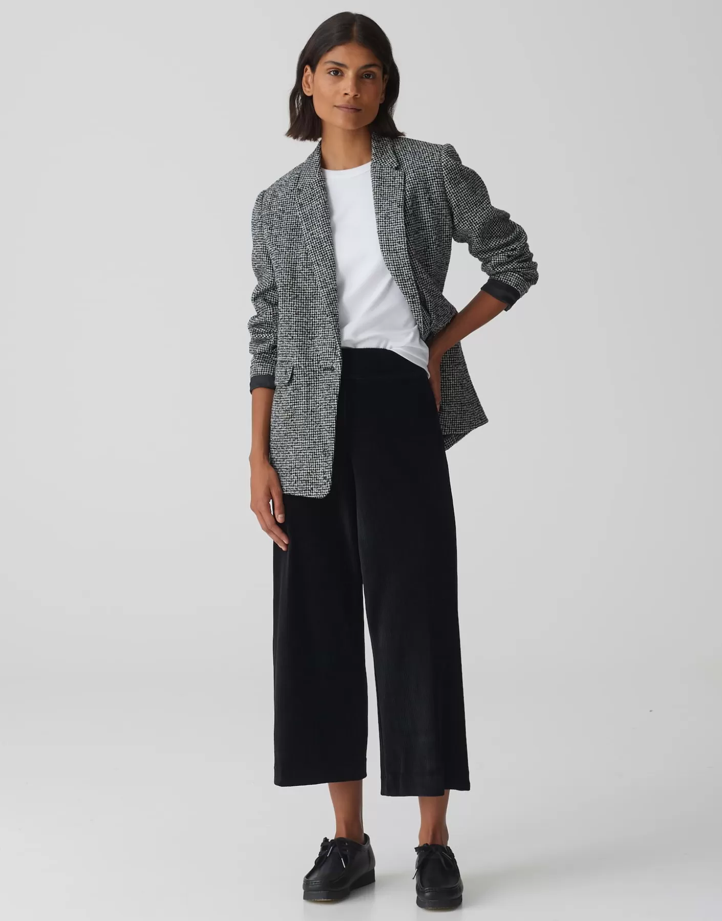 Pantalons<OPUS Commander Pantalon En Velours Côtelé Misha Corduroy Noir En Ligne black