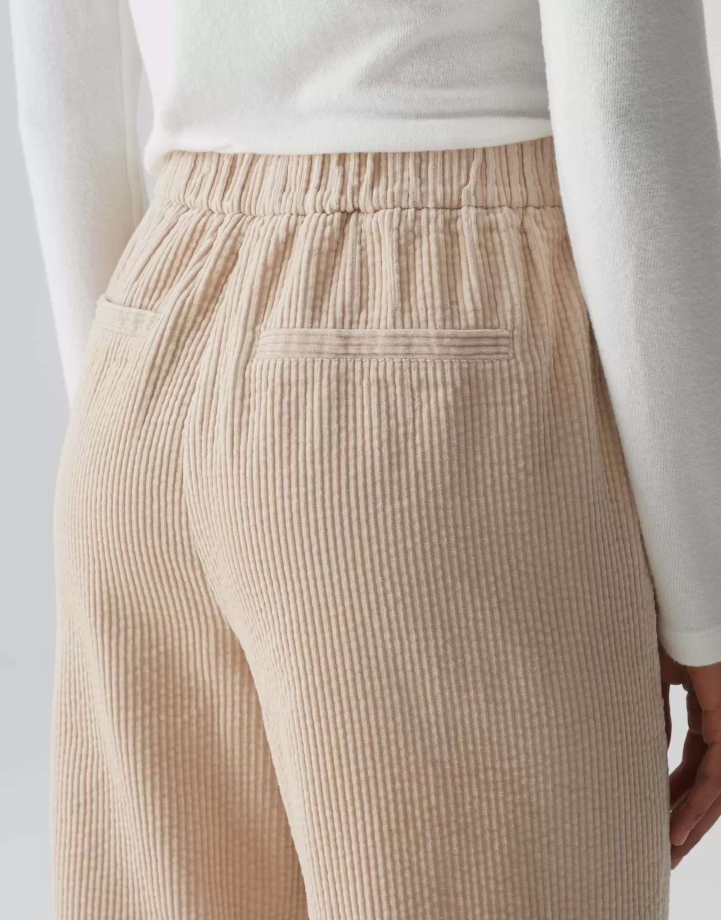 Pantalons<OPUS Commander Pantalon En Velours Côtelé Myha Corduroy Beige En Ligne macadamia