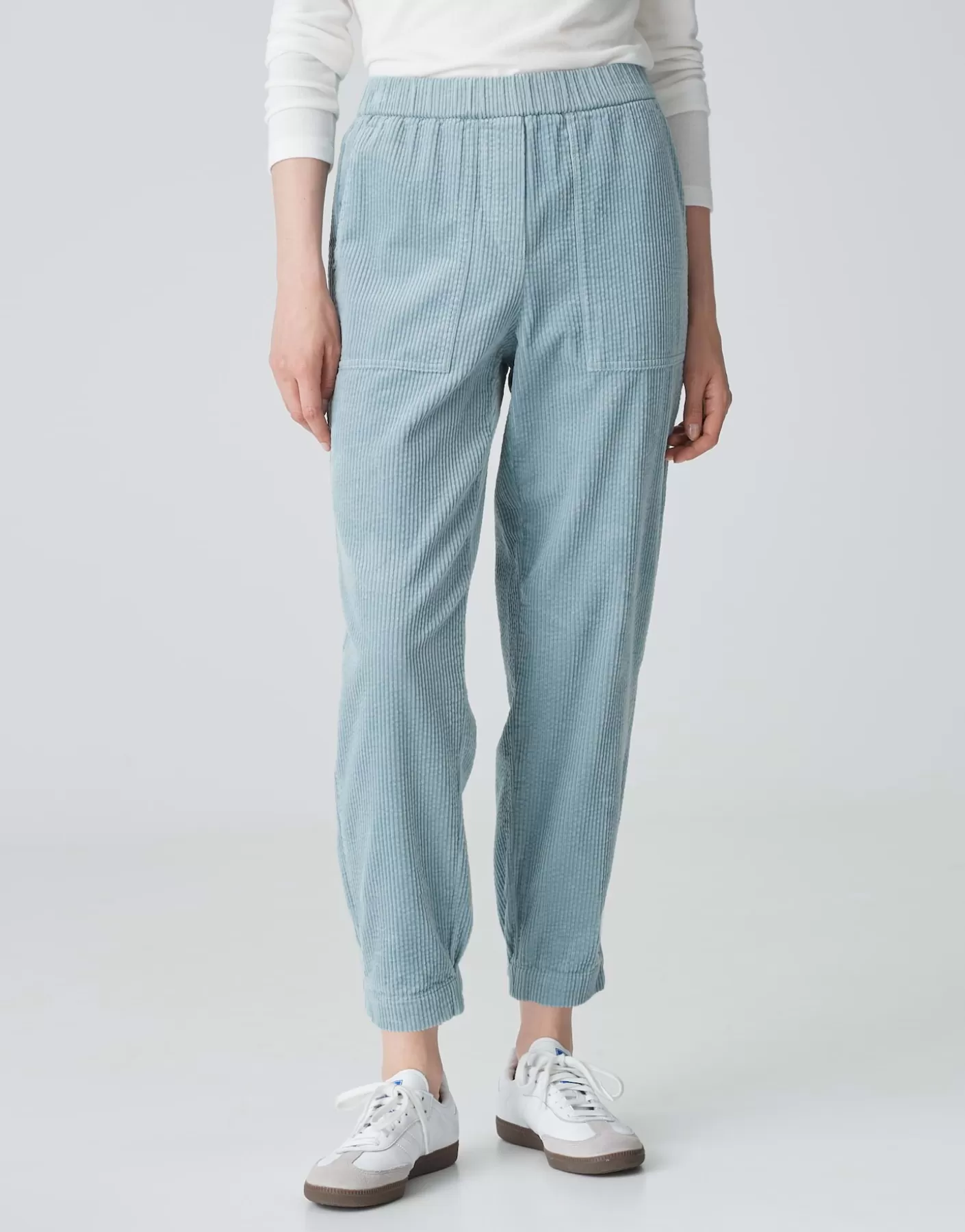 Pantalons<OPUS Commander Pantalon En Velours Côtelé Myha Corduroy Bleu En Ligne glacier blue