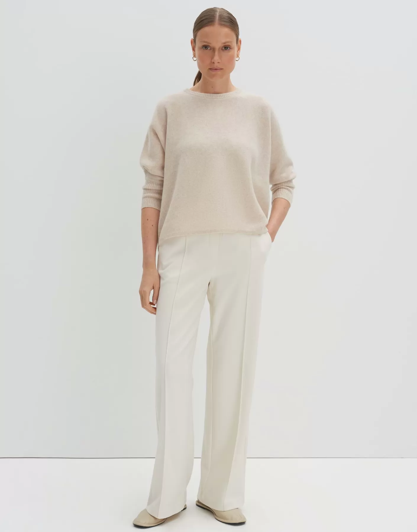 Maille<OPUS Commander Pull En Cachemire Tjade Beige En Ligne mellow mélange
