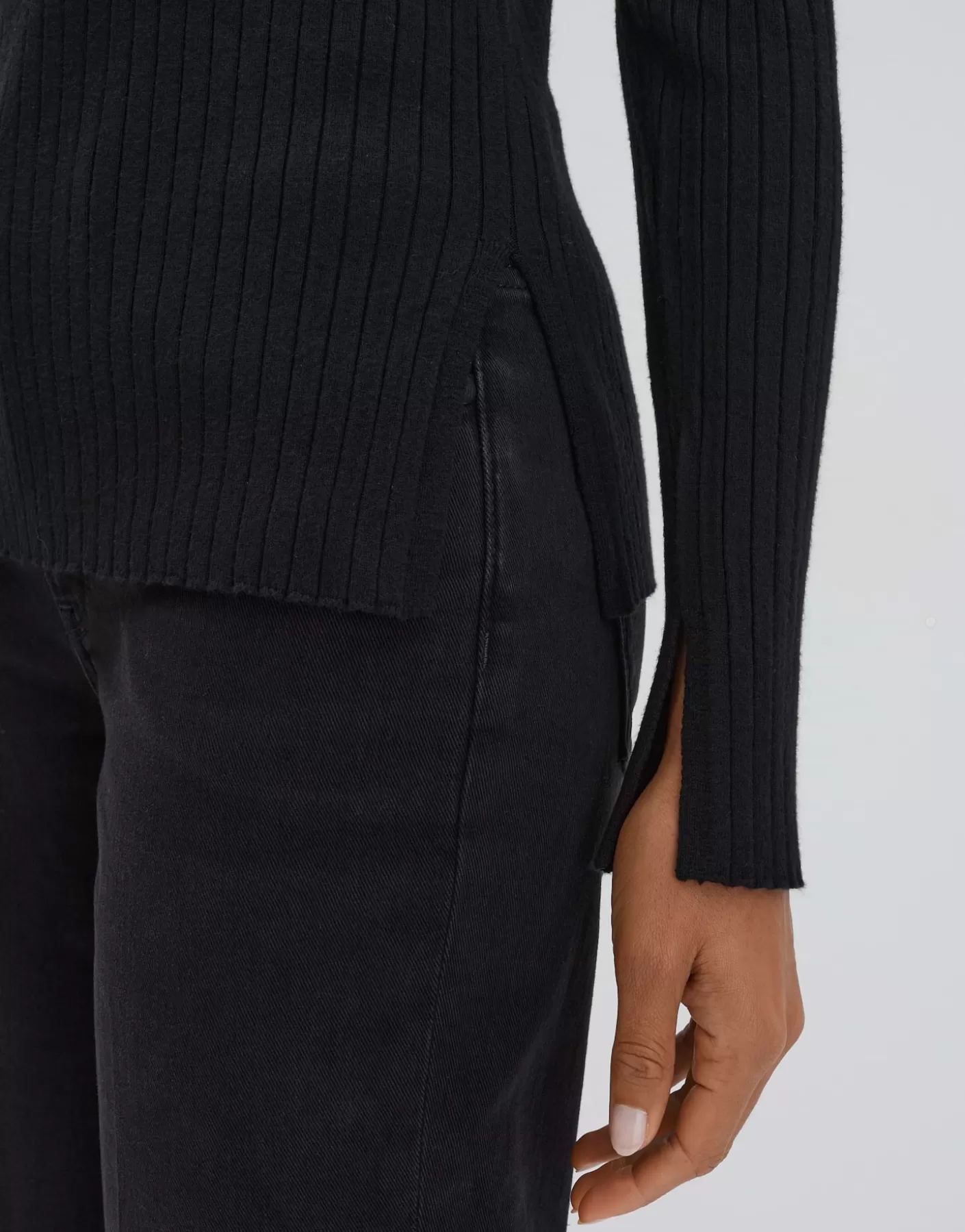 Maille | Meilleures Ventes<OPUS Commander Pull En Maille Fine Tippi Soft Noir En Ligne black