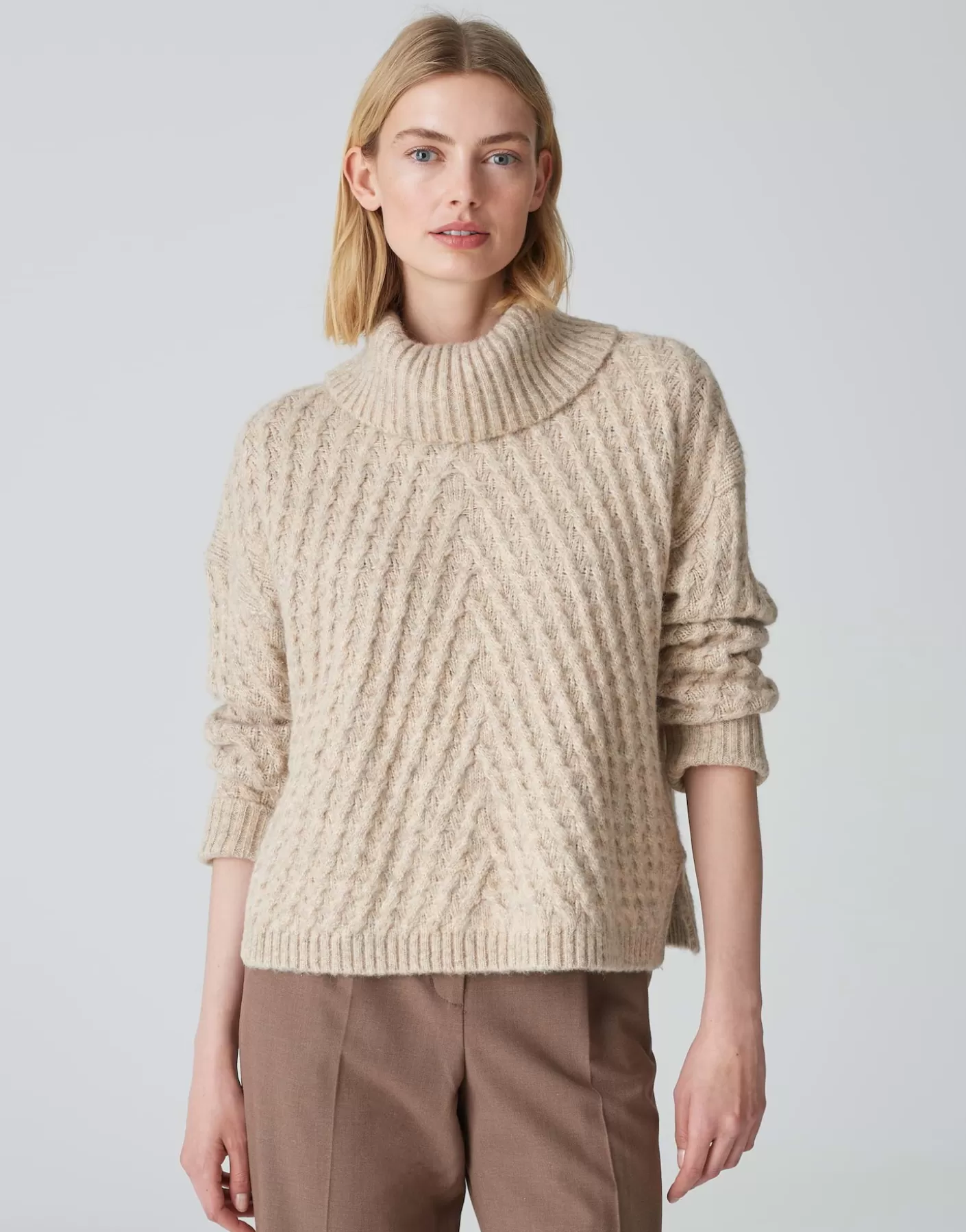 Maille<OPUS Commander Pull En Tricot Plinea Beige En Ligne macadamia