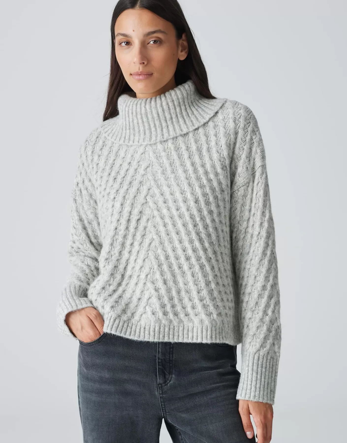 Maille<OPUS Commander Pull En Tricot Plinea Gris En Ligne hazy fog melange