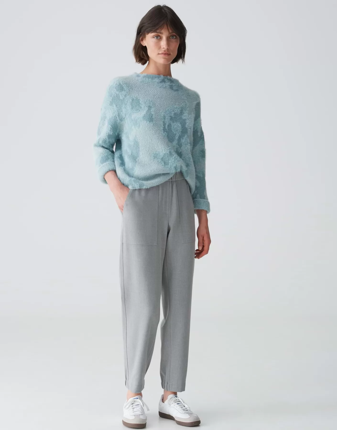 Maille<OPUS Commander Pull En Tricot Plumi Bleu En Ligne glacier blue