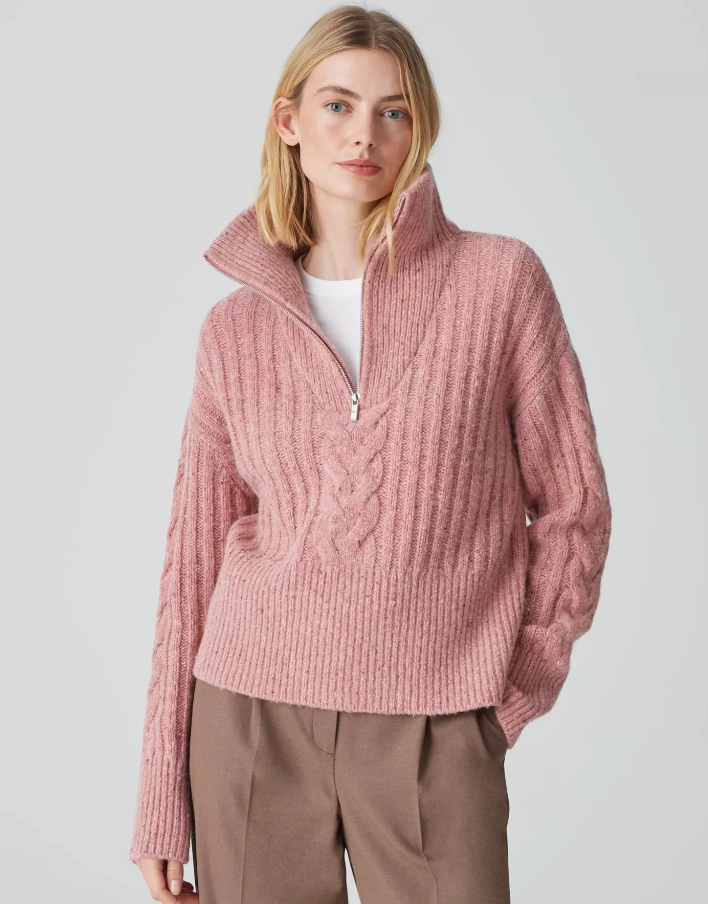 Maille<OPUS Commander Pull En Tricot Popfy Rose En Ligne mellow rose