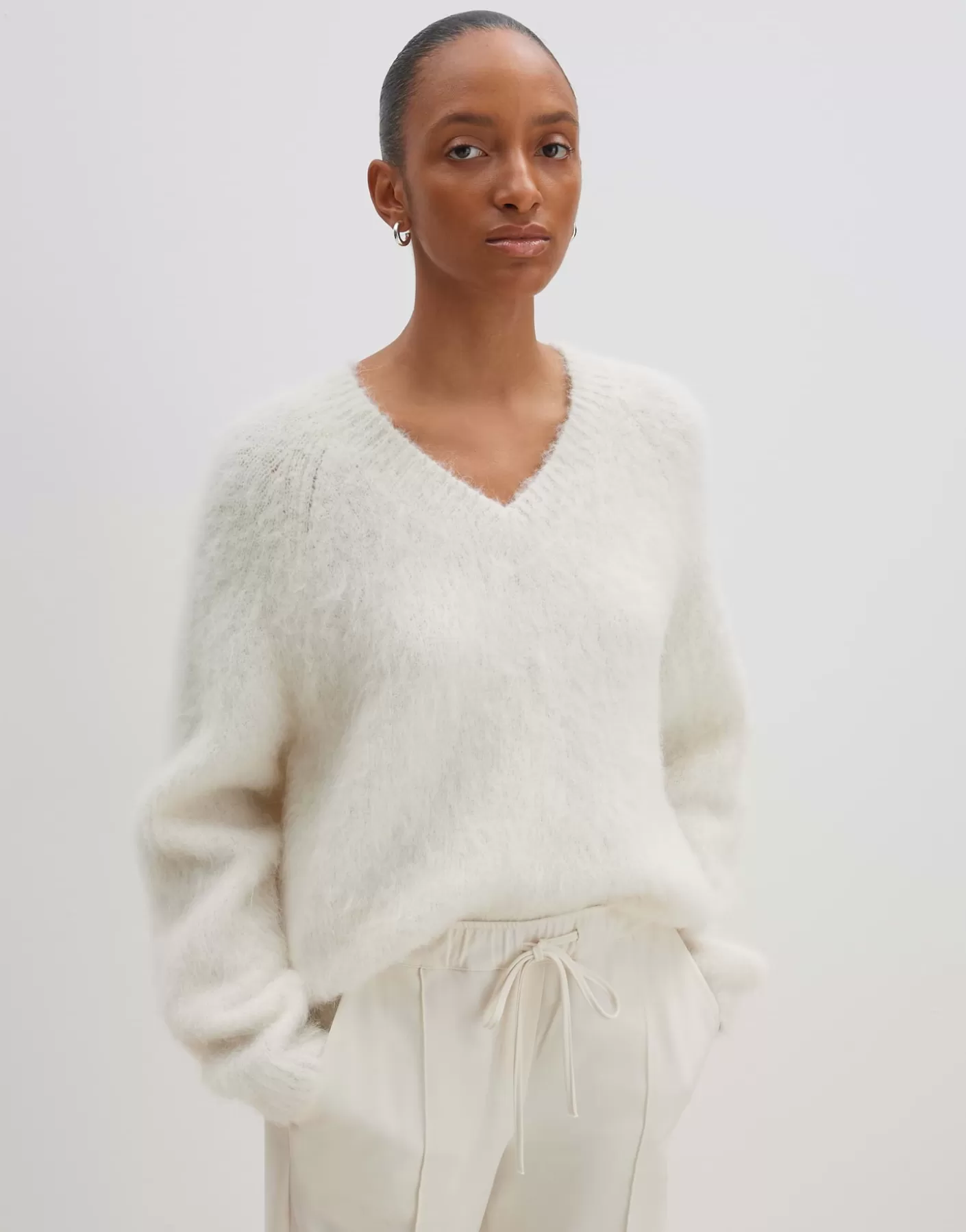 Maille | Meilleures Ventes<OPUS Commander Pull En Tricot Tanyara Blanc En Ligne soft cream