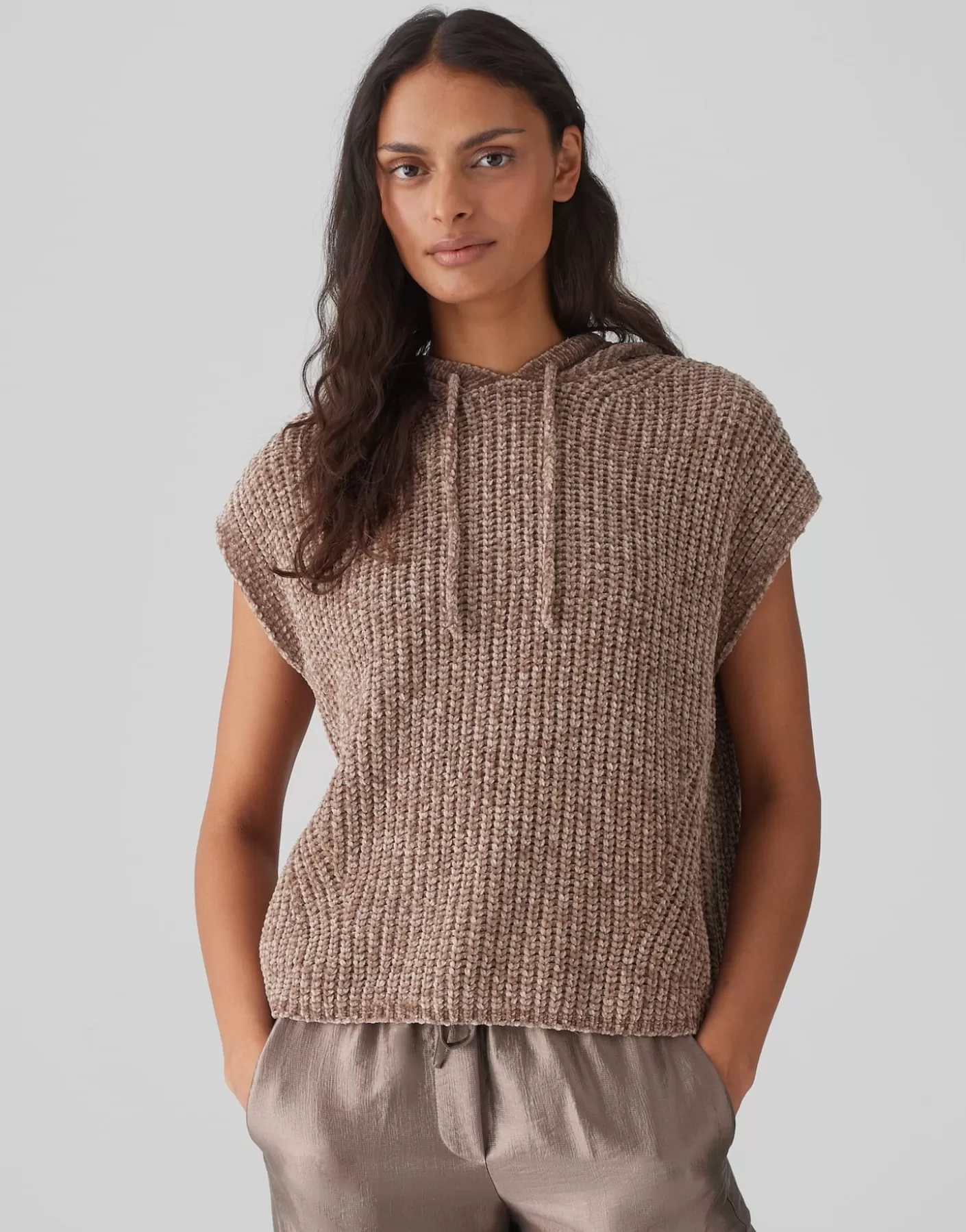 Maille<OPUS Commander Pullunder Pizzin Marron En Ligne warm taupe